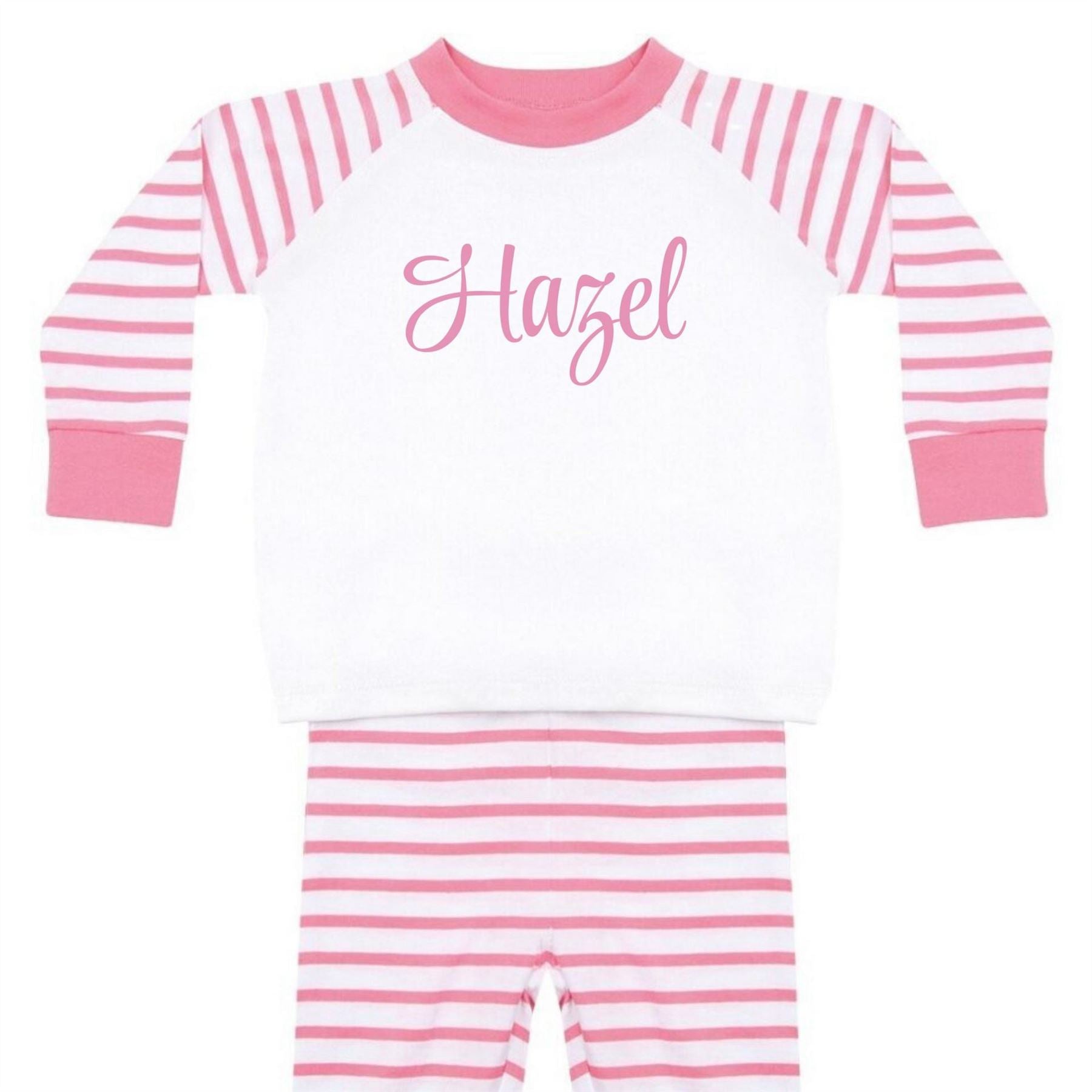 Larkwood Kids Striped Cotton Long Sleeve Pyjama Set