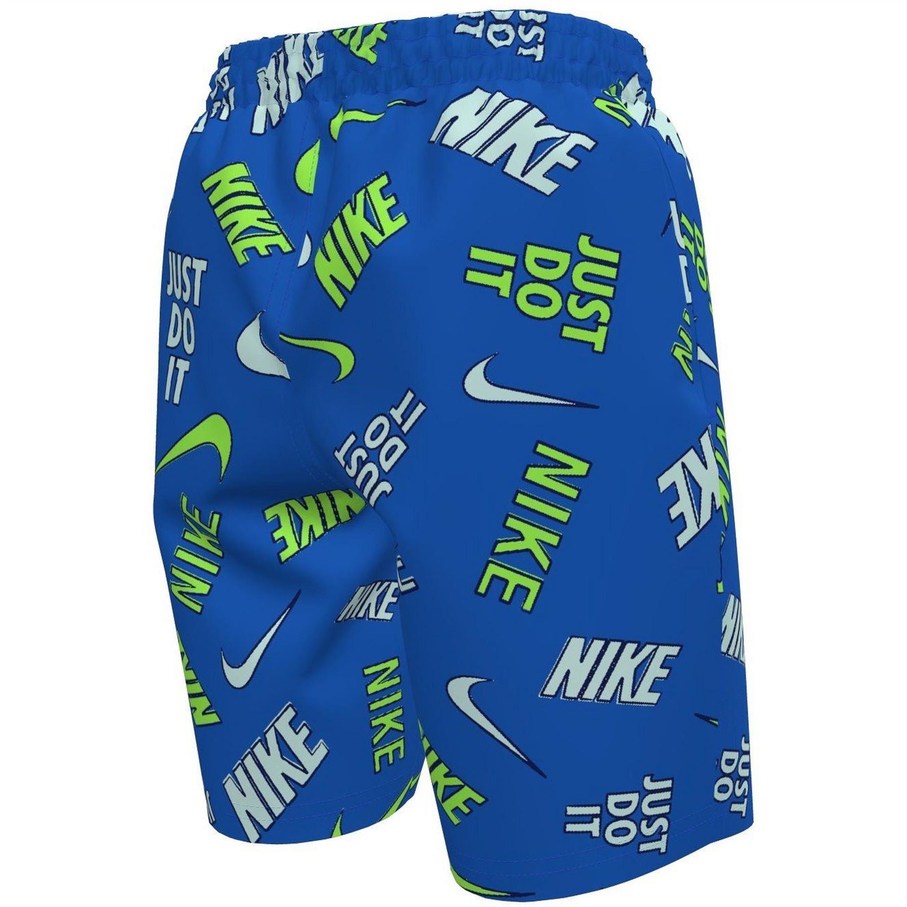 Nike Breaker Outline Aop Swim Breaker Big Kids (boys) 7 Brief Lined Volley Shorts