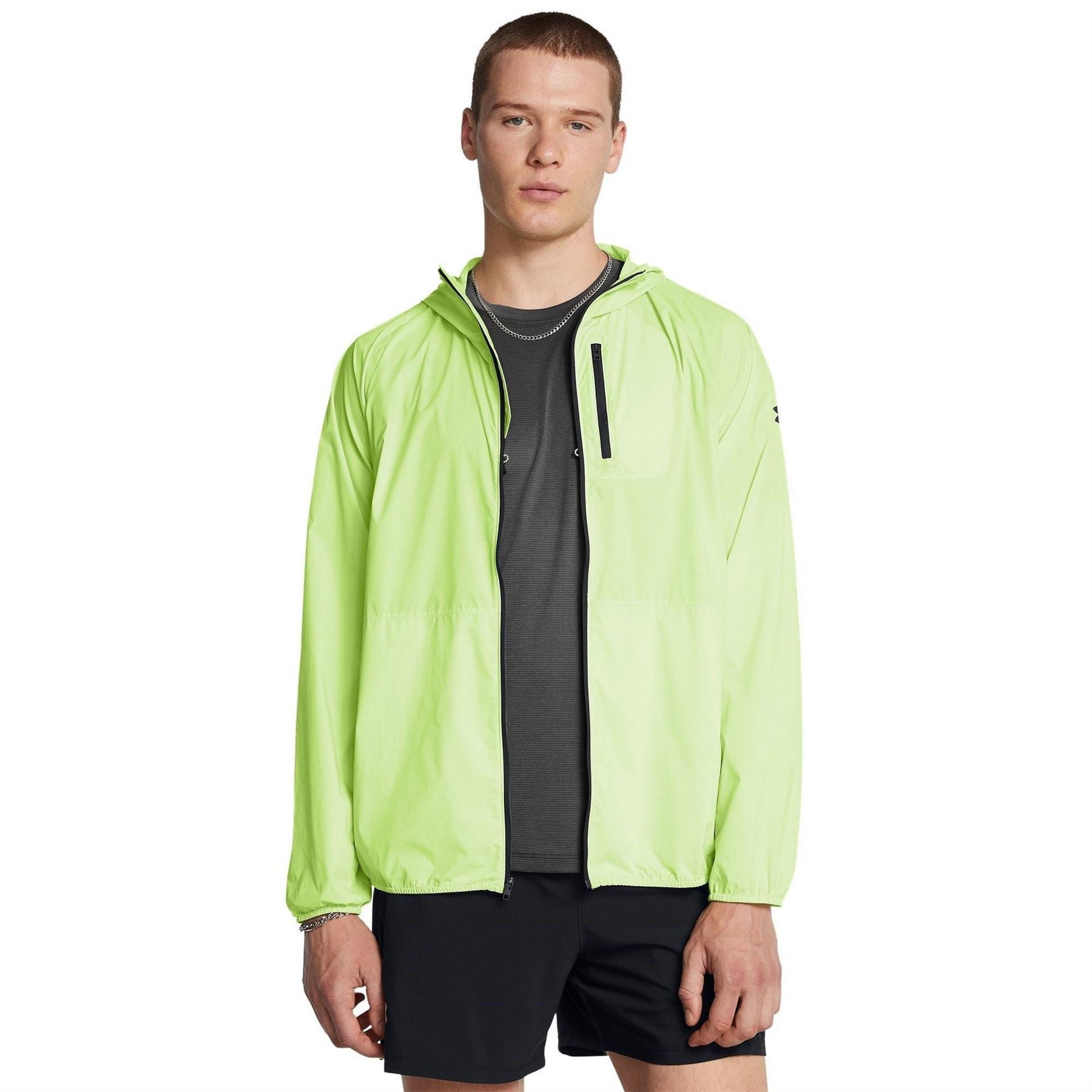 Under Armour Launch Lightweight Water Resistant Wind Resistant Packable Performance Running Jacket