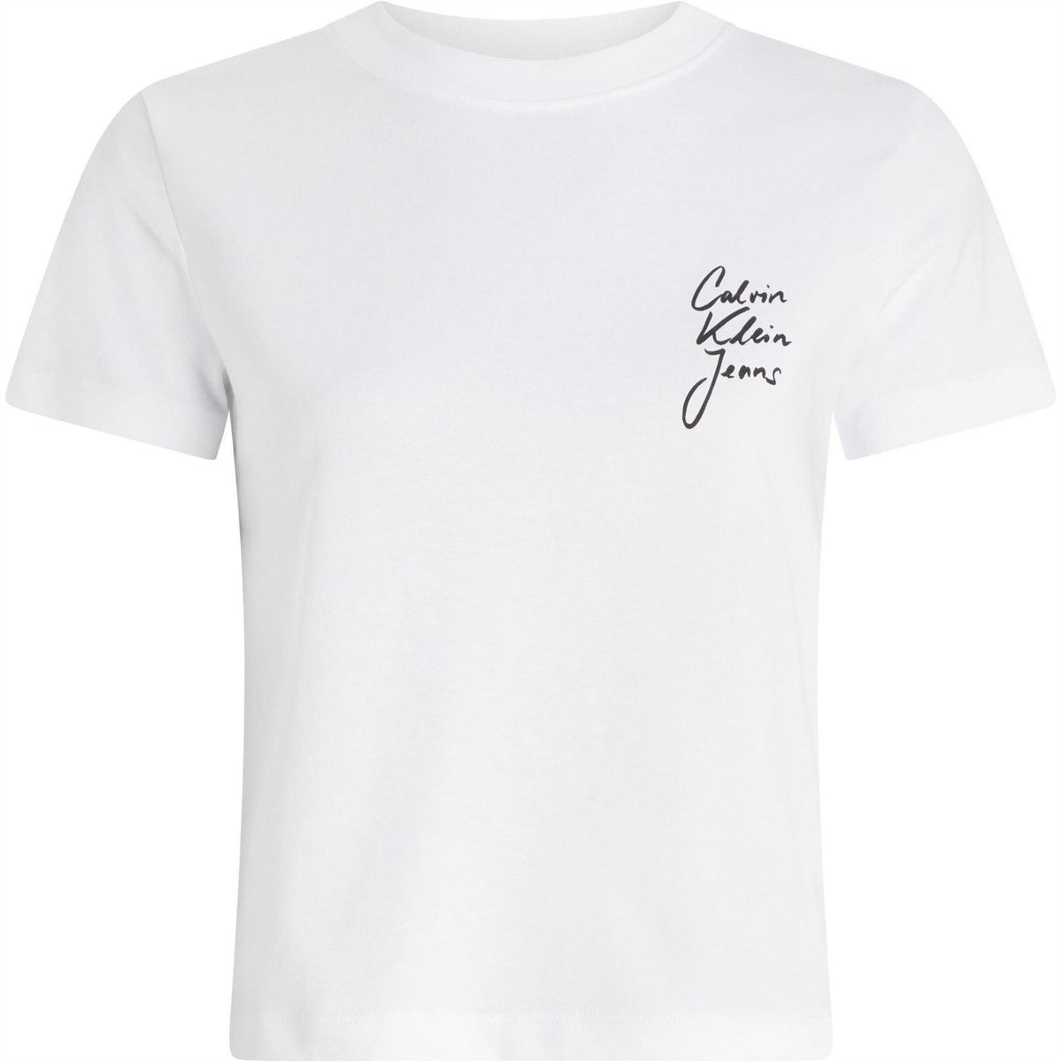 Calvin Klein Jeans Script Institutional Cropped Crop Top