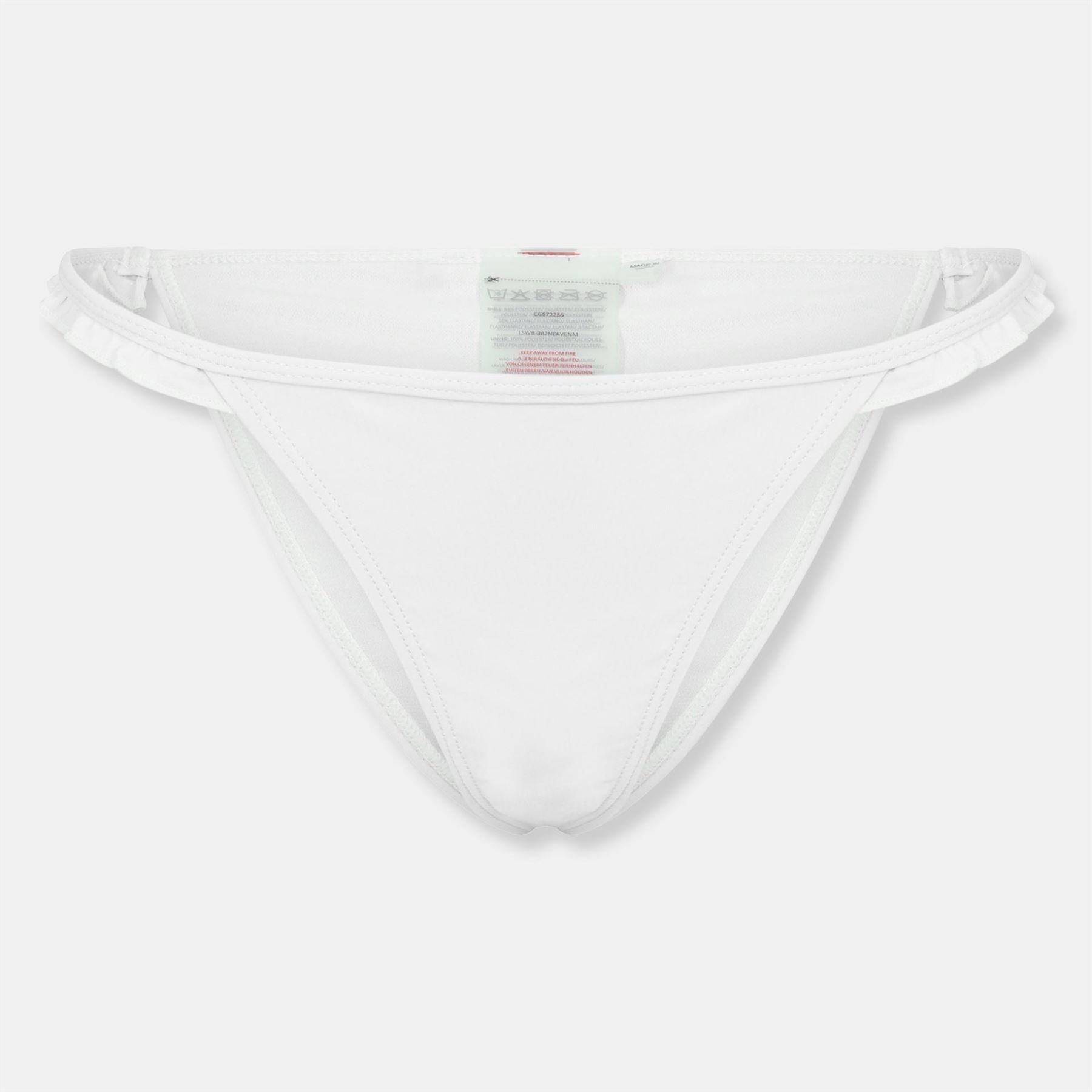 Brave Soul Rise Bikini Bottoms With Frill Trim
