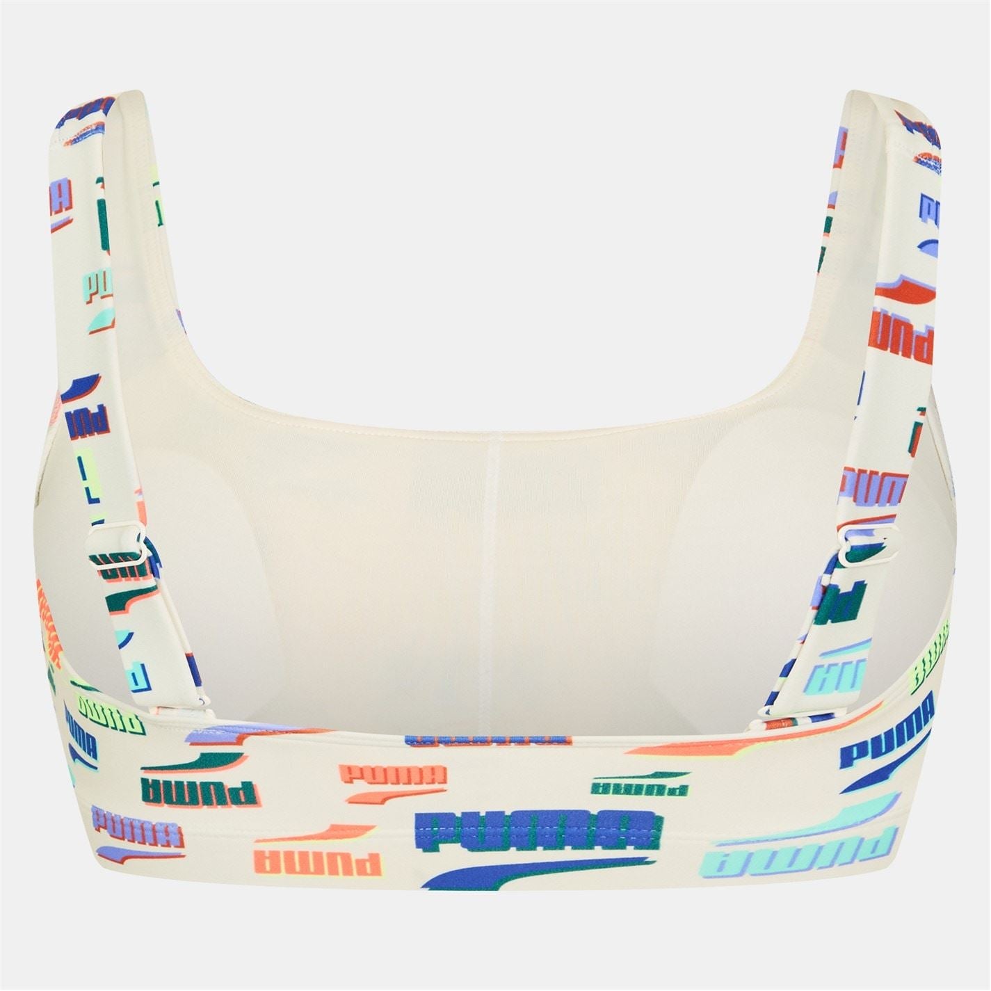 Puma Womens Printed Scoop Neck Bikini Top