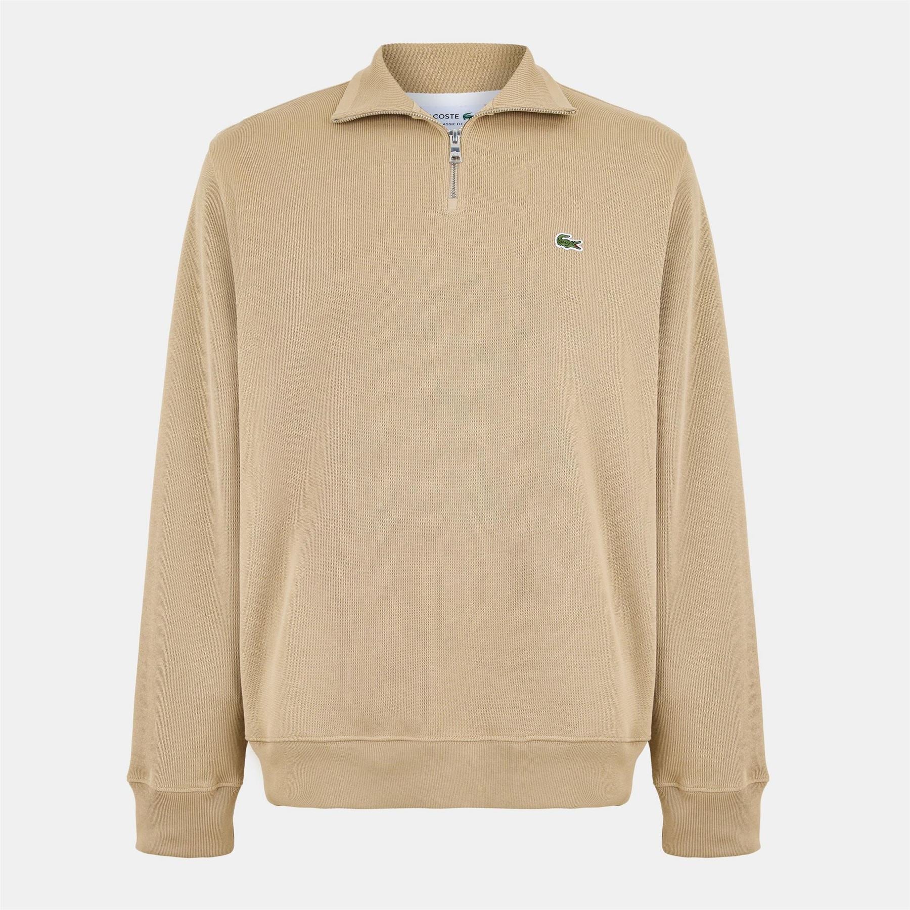 Lacoste Quarter Zip Fleece Top