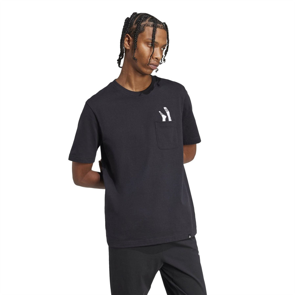 adidas Slides Graphic Pocket T-Shirt Adults