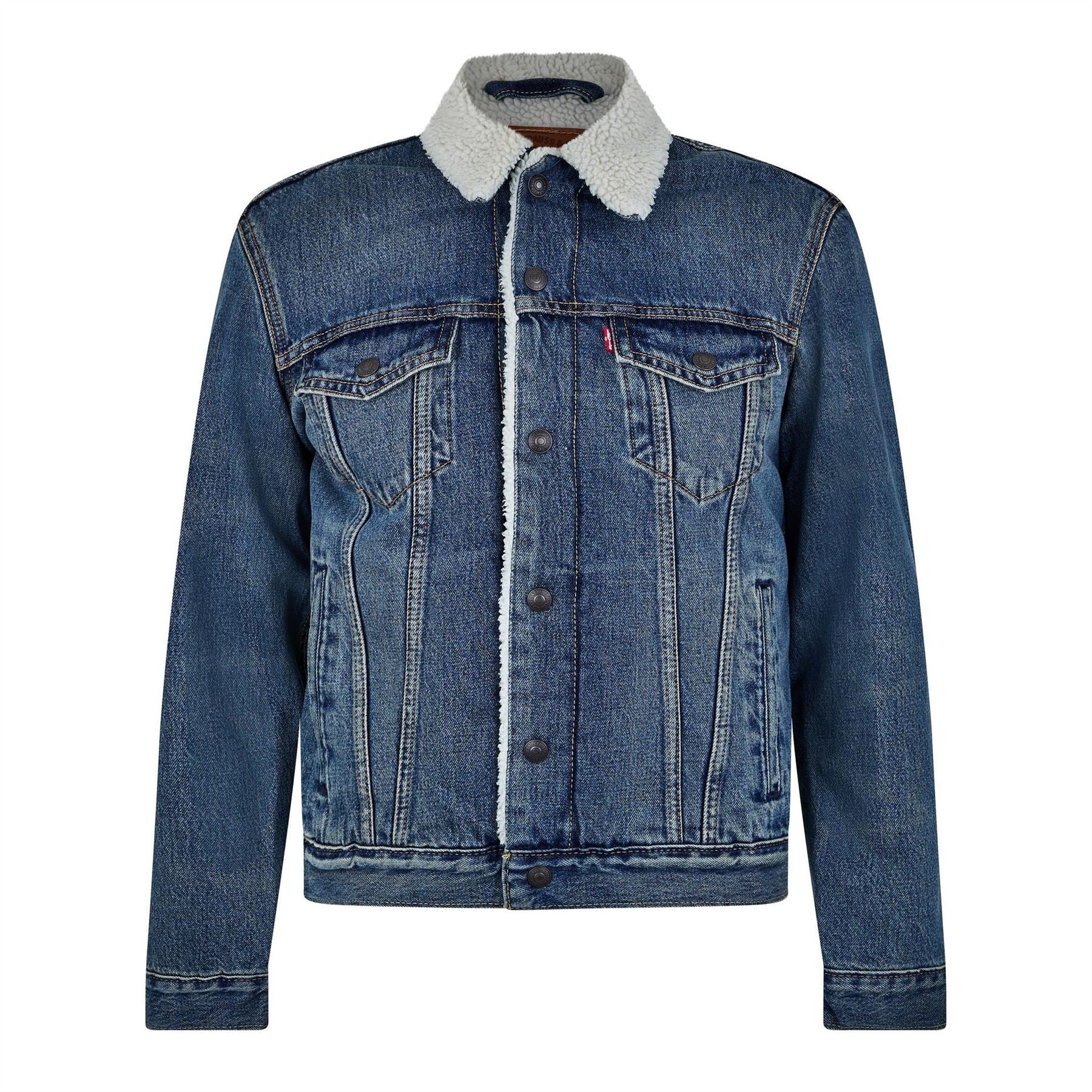 Levis Type 3 Sherpa Cotton Mix Long Sleeve Denim Jacket