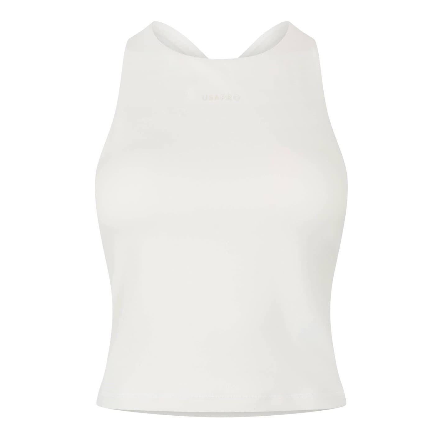 USA Pro Cropped High Neck Slim Fit Tank