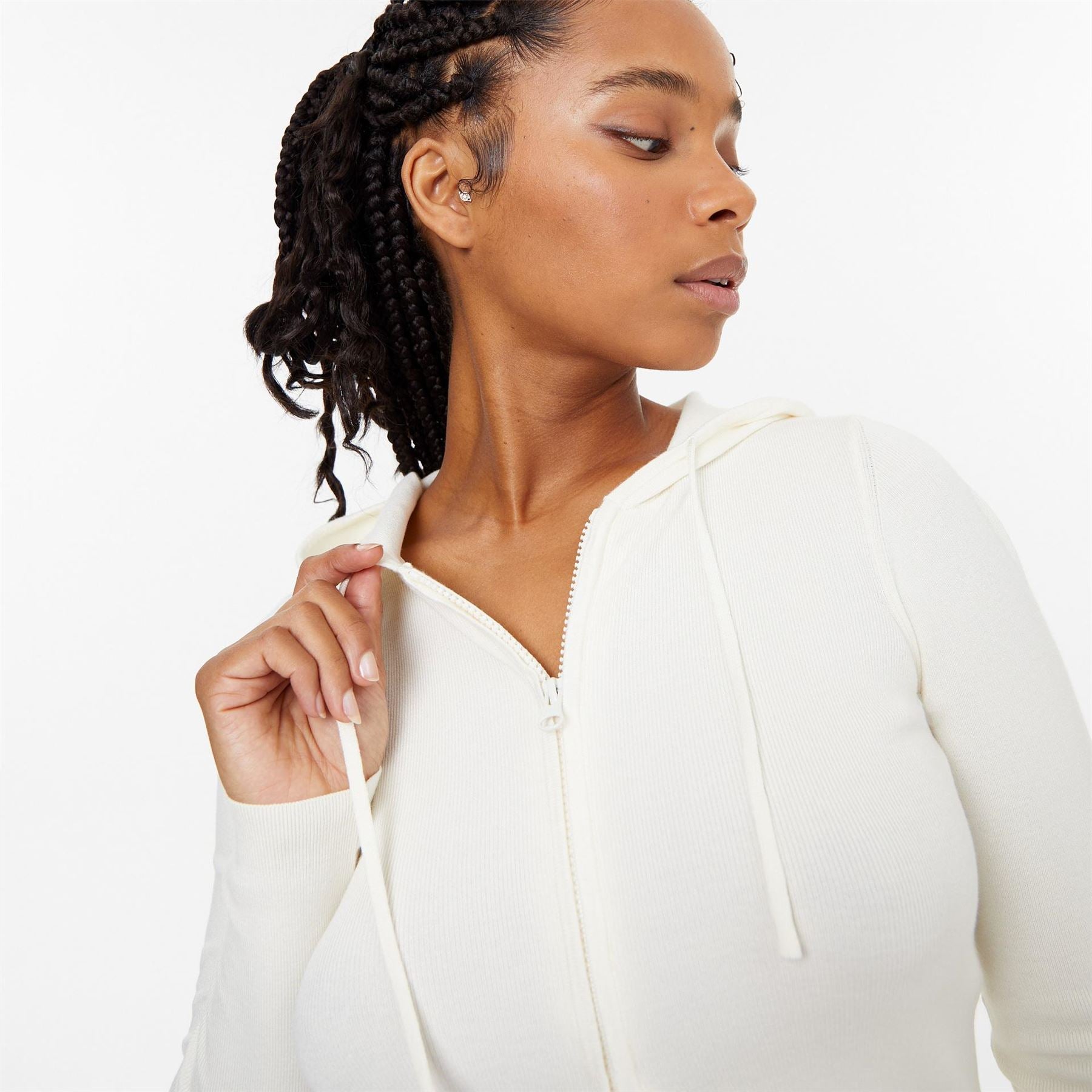 Jack Wills Womens Knitted Zip Hoodie