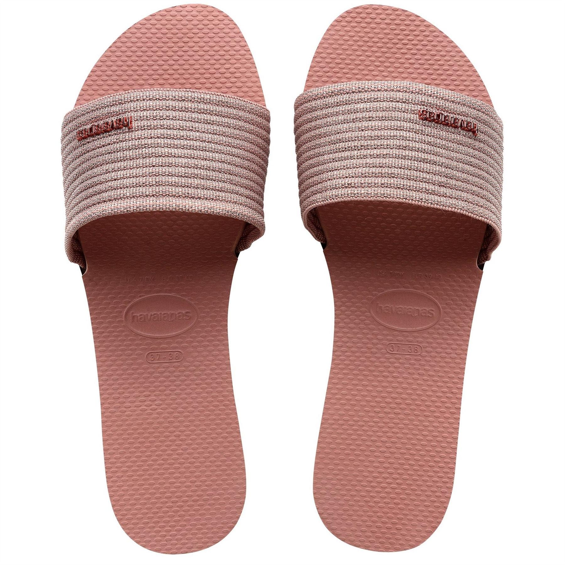 Havaianas Womens Hav. You Malta Metallic Crocus Rose Flip Flops