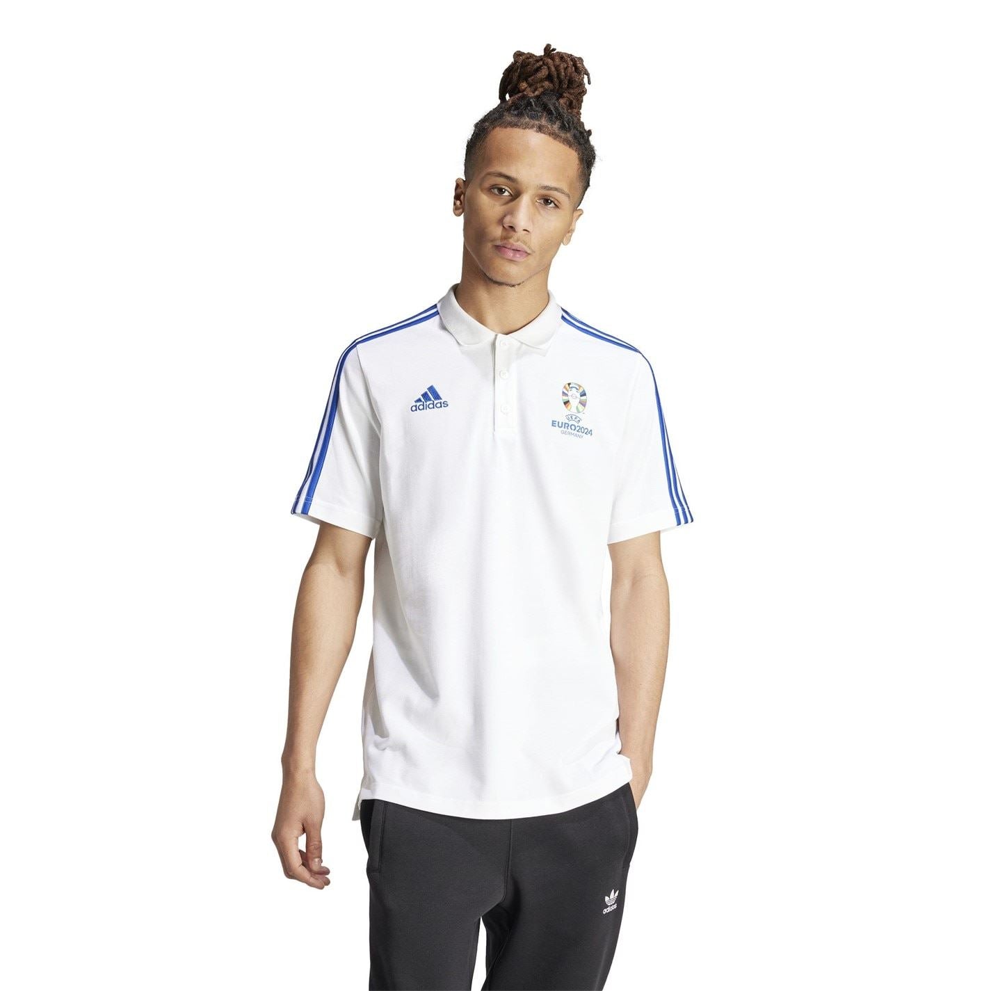 adidas Mens Uefa Euro24  Official Emblem Polo Shirt