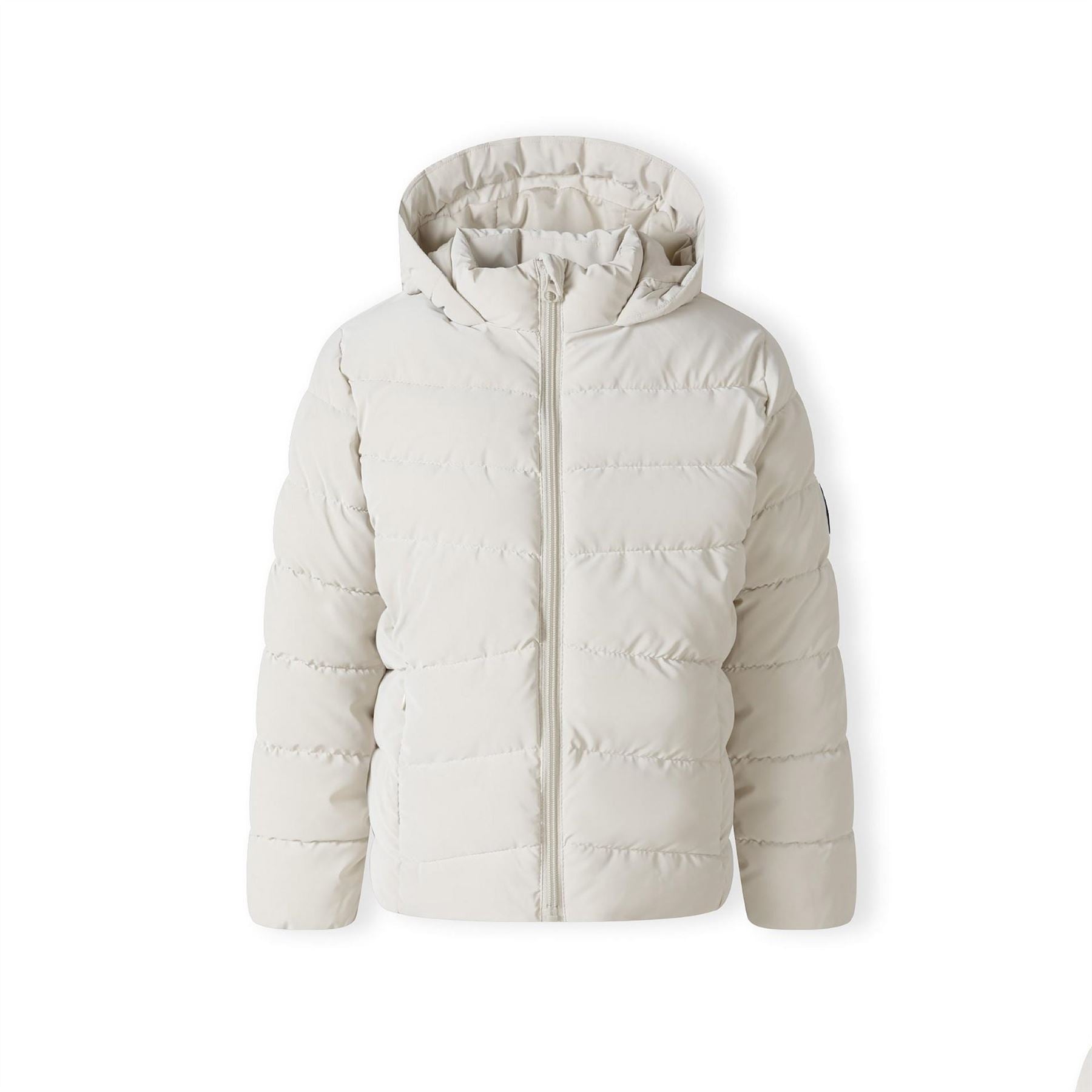 Minoti Girls Padded Jacket Velvet Feel Grey