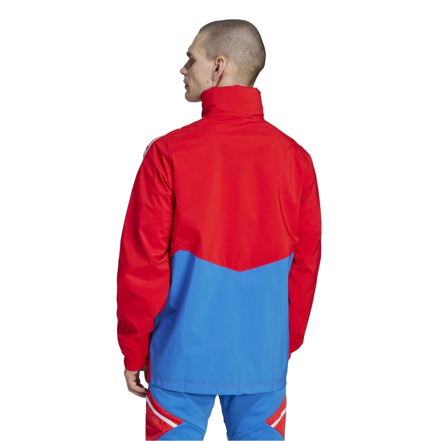 adidas FC Barcelona Full Zipper Rain Jacket with Side Stripes