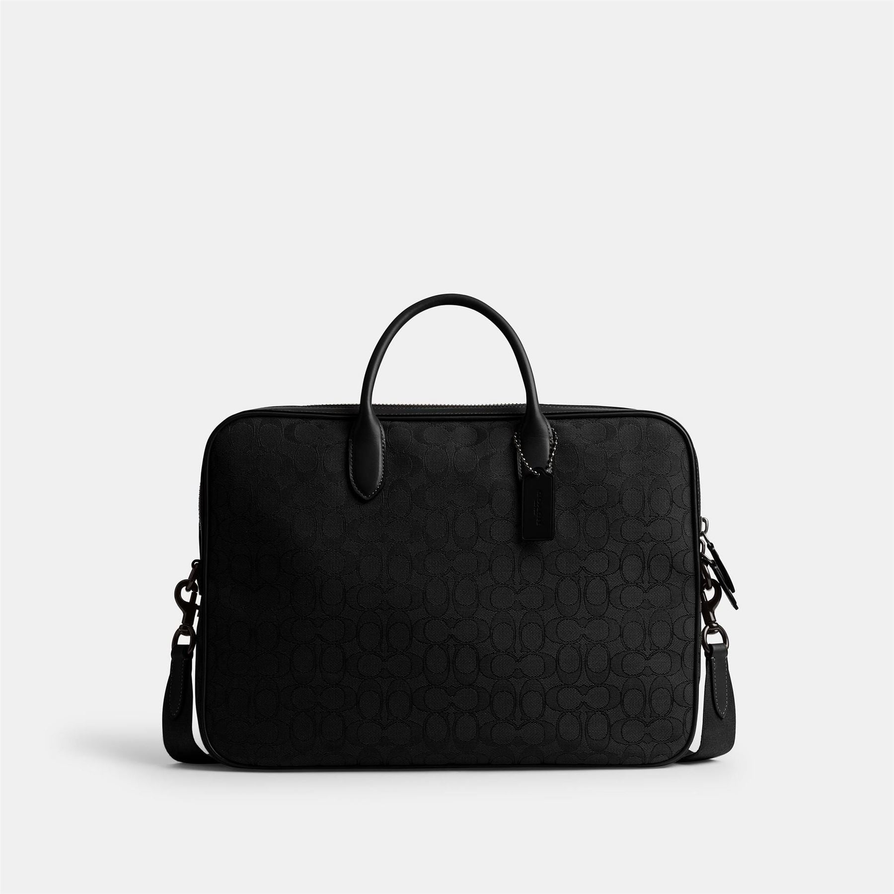 Coach Signature Jacquard Work Bag with Detachable Strap