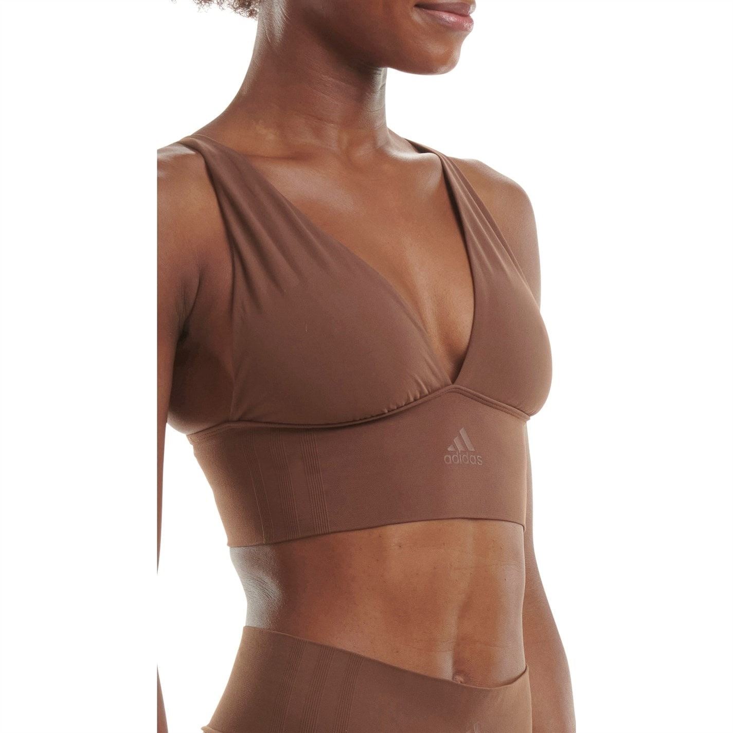 adidas Sport Active Seamless Micro Stretch Long Line Plunge Bra
