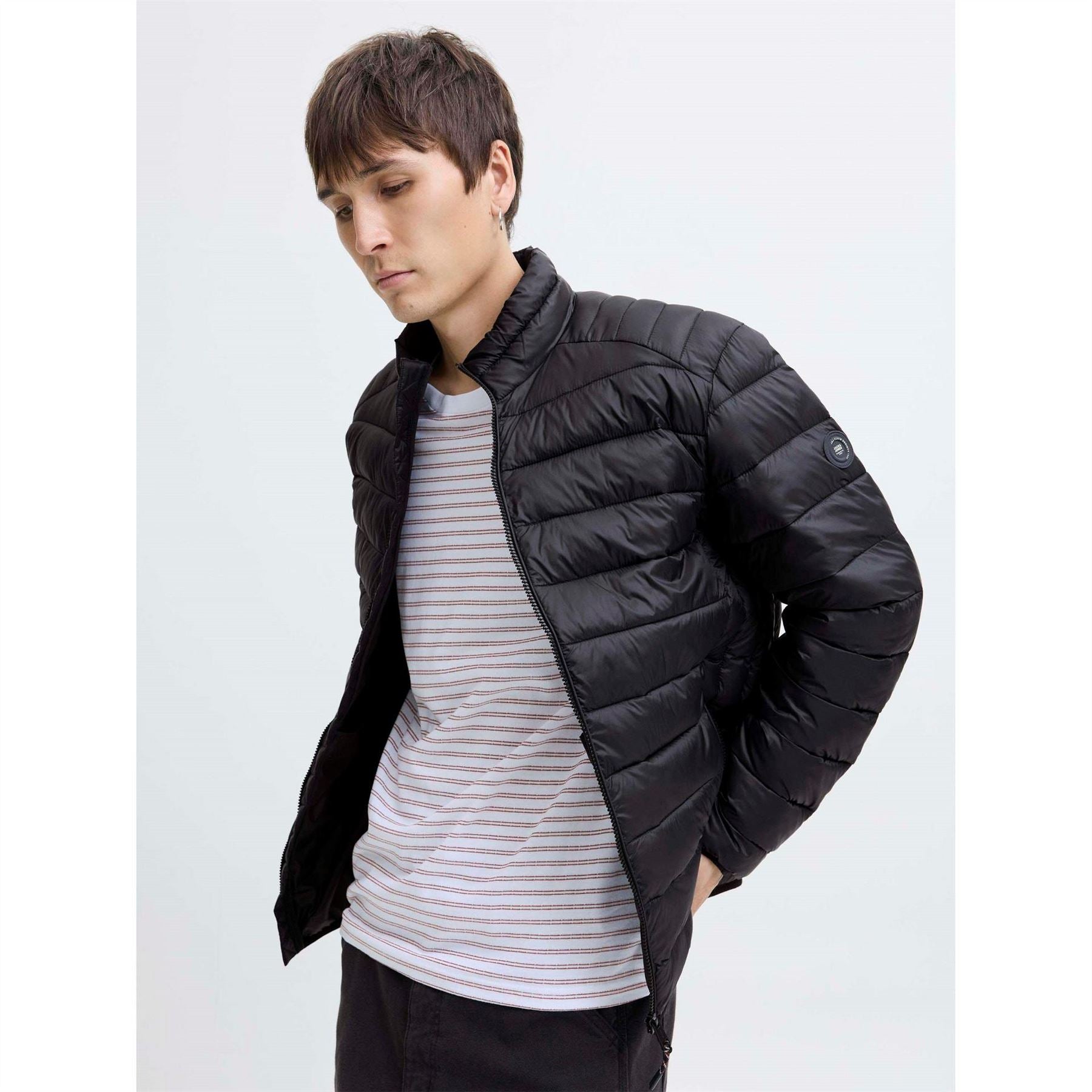 Jack and Jones Mens Bradley Stand Collar Puffer