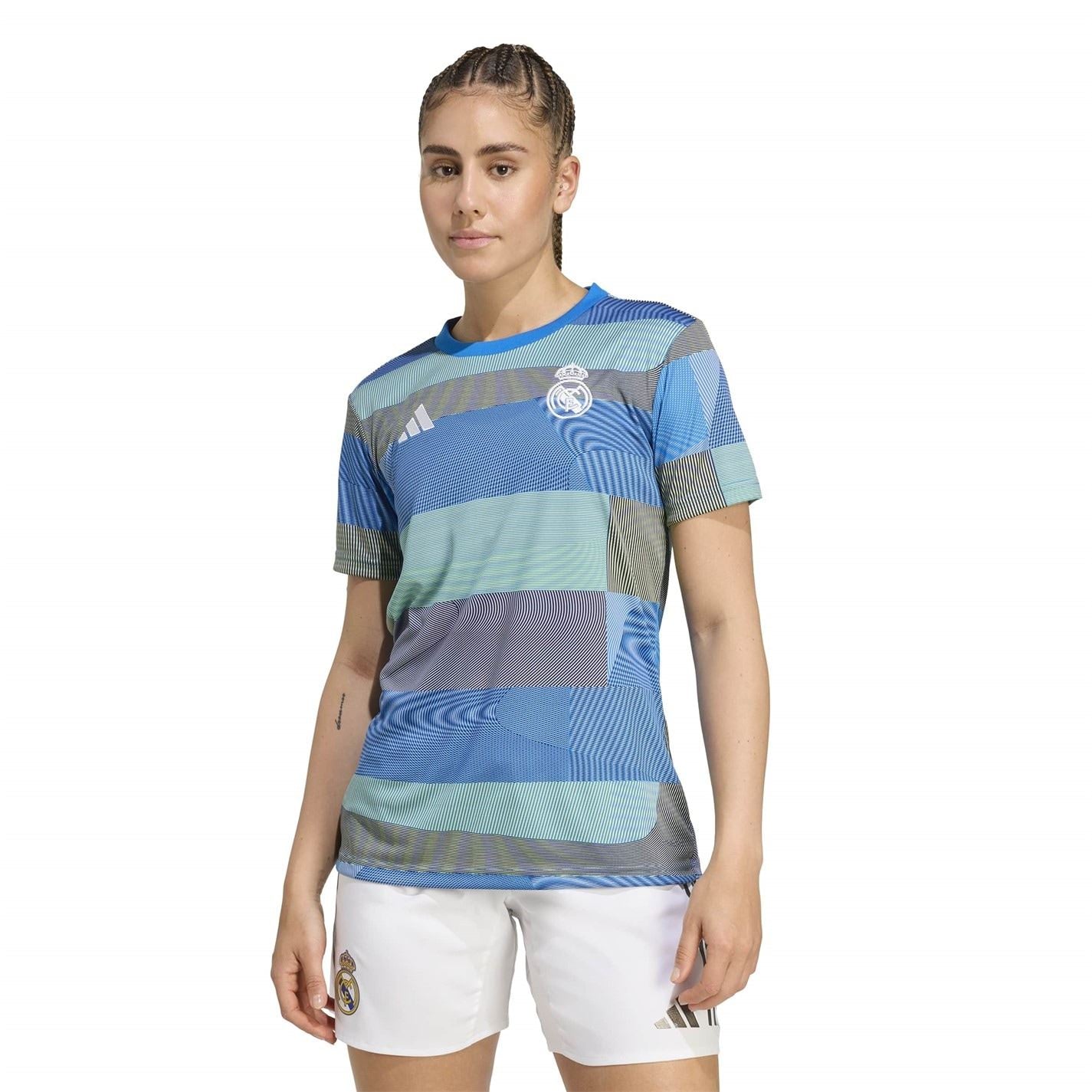 adidas Womens Real Madrid Pre Match Shirt 2025 2026