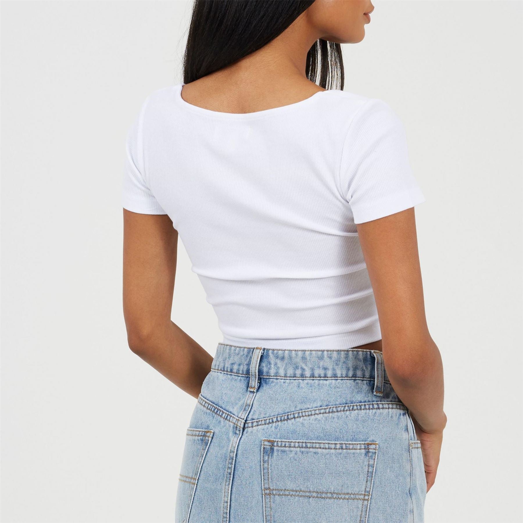 Brave Soul Sweetheart Neck Short Sleeve T-Shirt