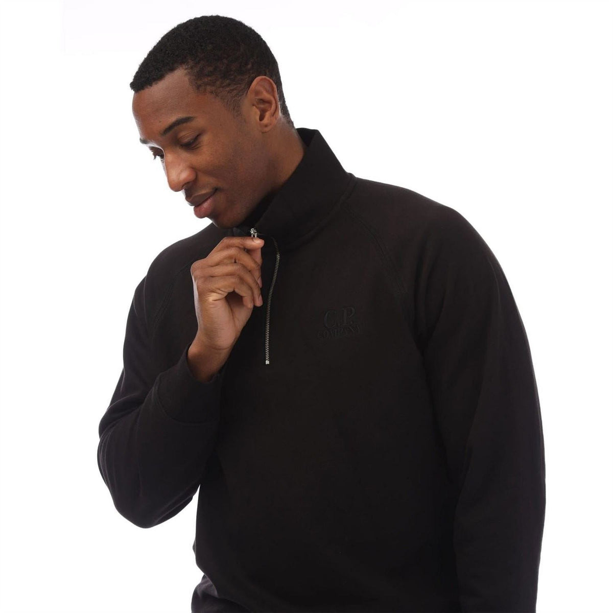CP Company Raised Fleece Half Zip Sweatshirt