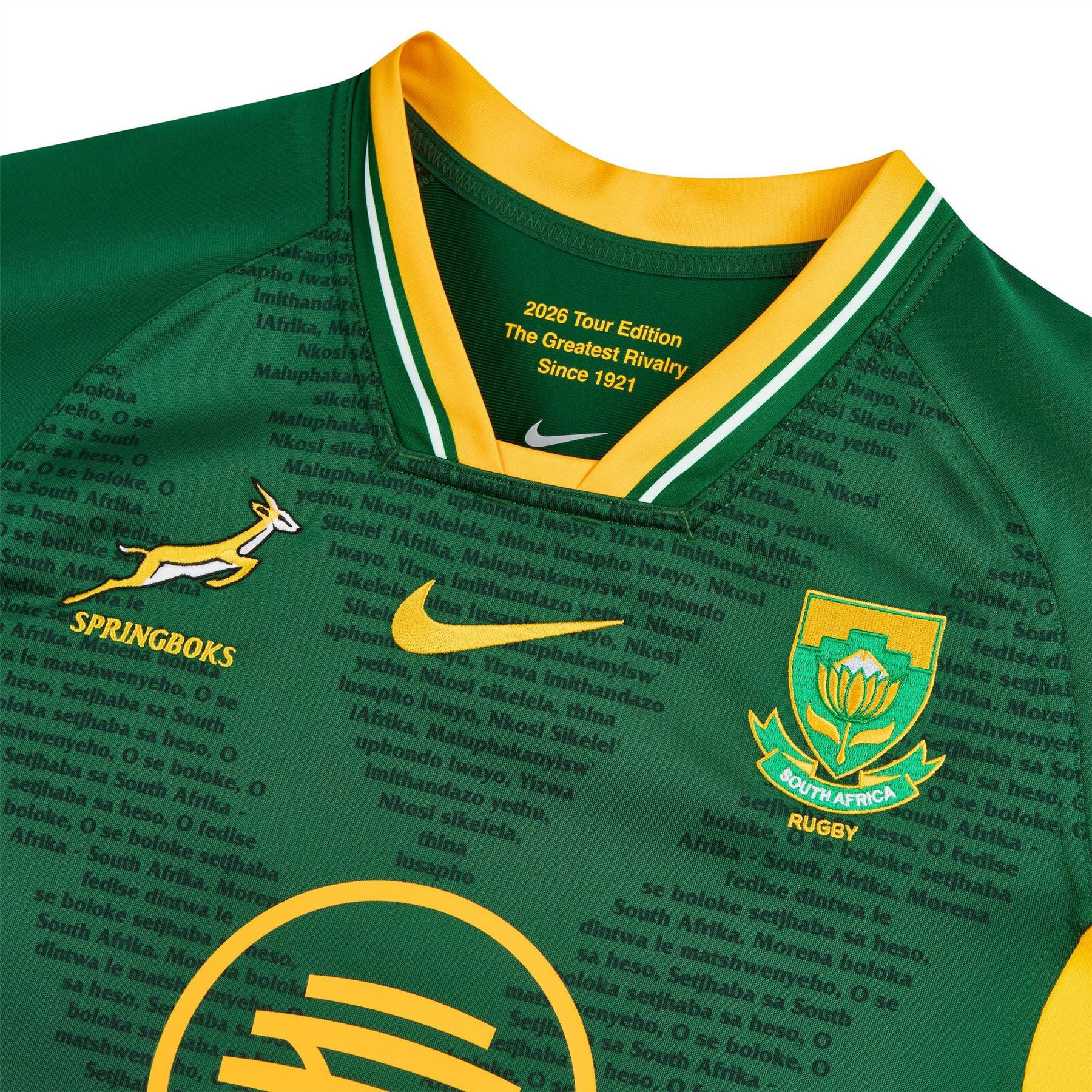 Nike Springboks Rugby 26 27 Home Shirt