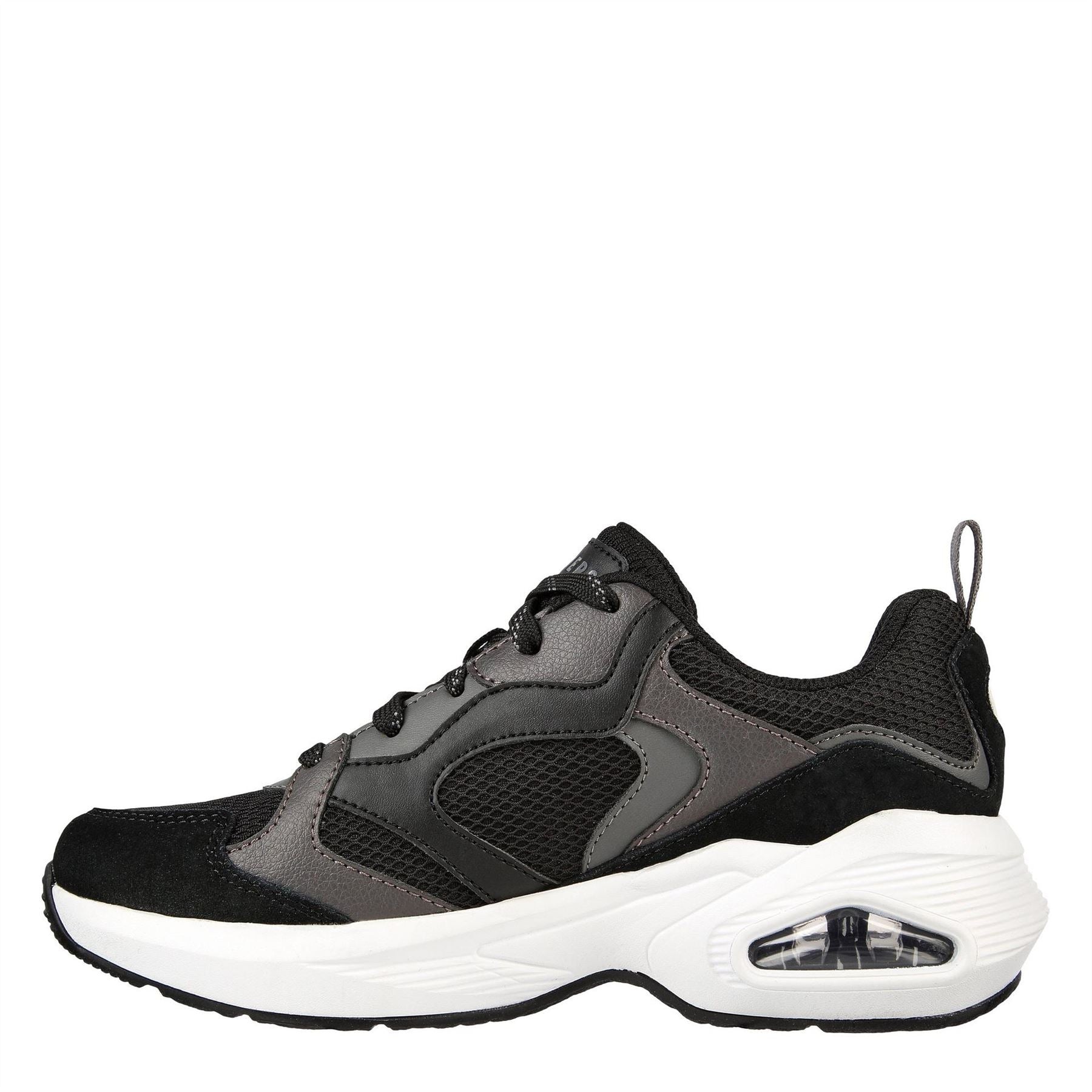 Skechers Womens W Duraleather  And  Suede Overlay Low Top Trainers