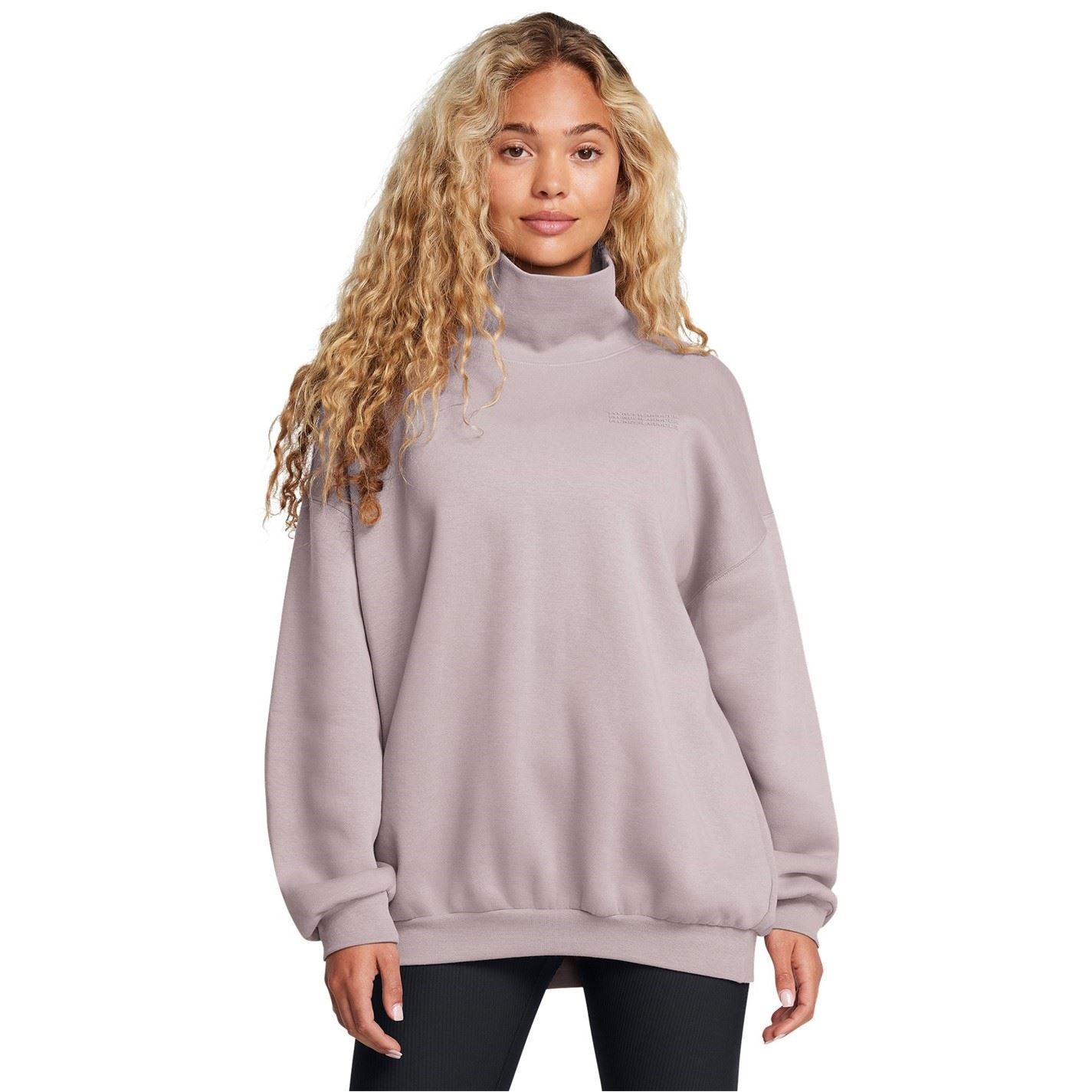 Under Armour Mock Neck Long Sleeve Drop Shoulder Sweater