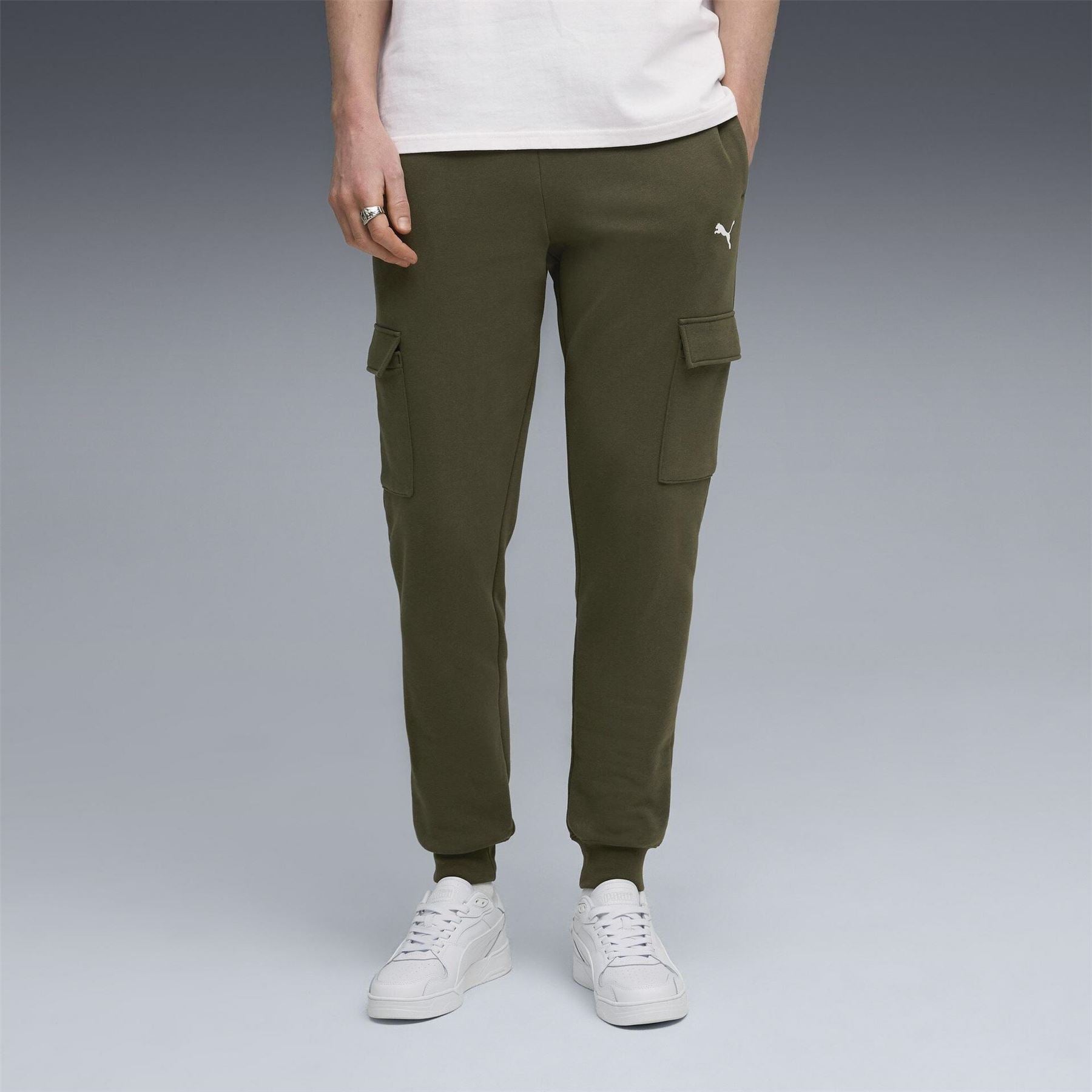 Puma Logo Fleece Cargo Pants