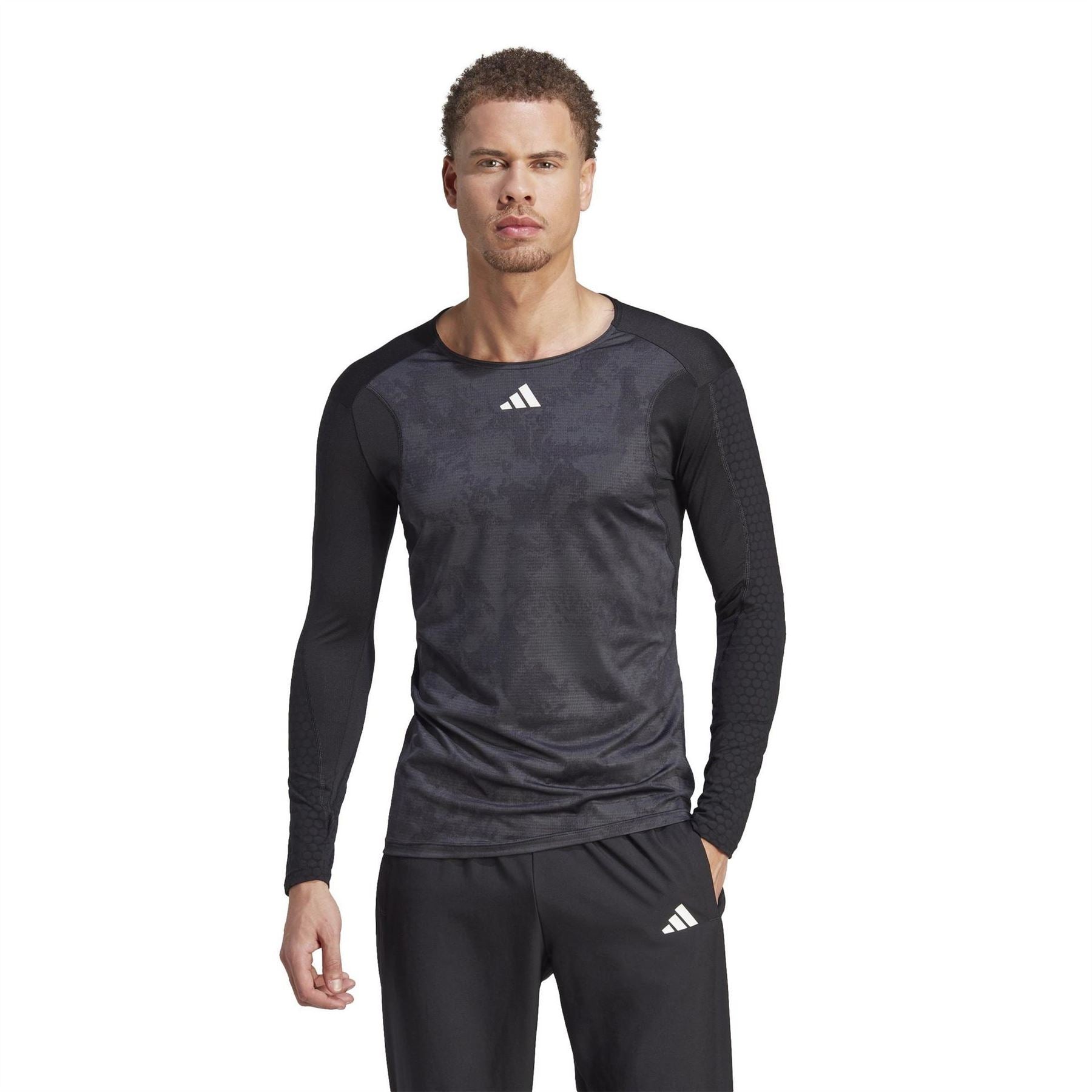 adidas Paris Crew Neck Slim Fit Long Sleeve T-Shirt