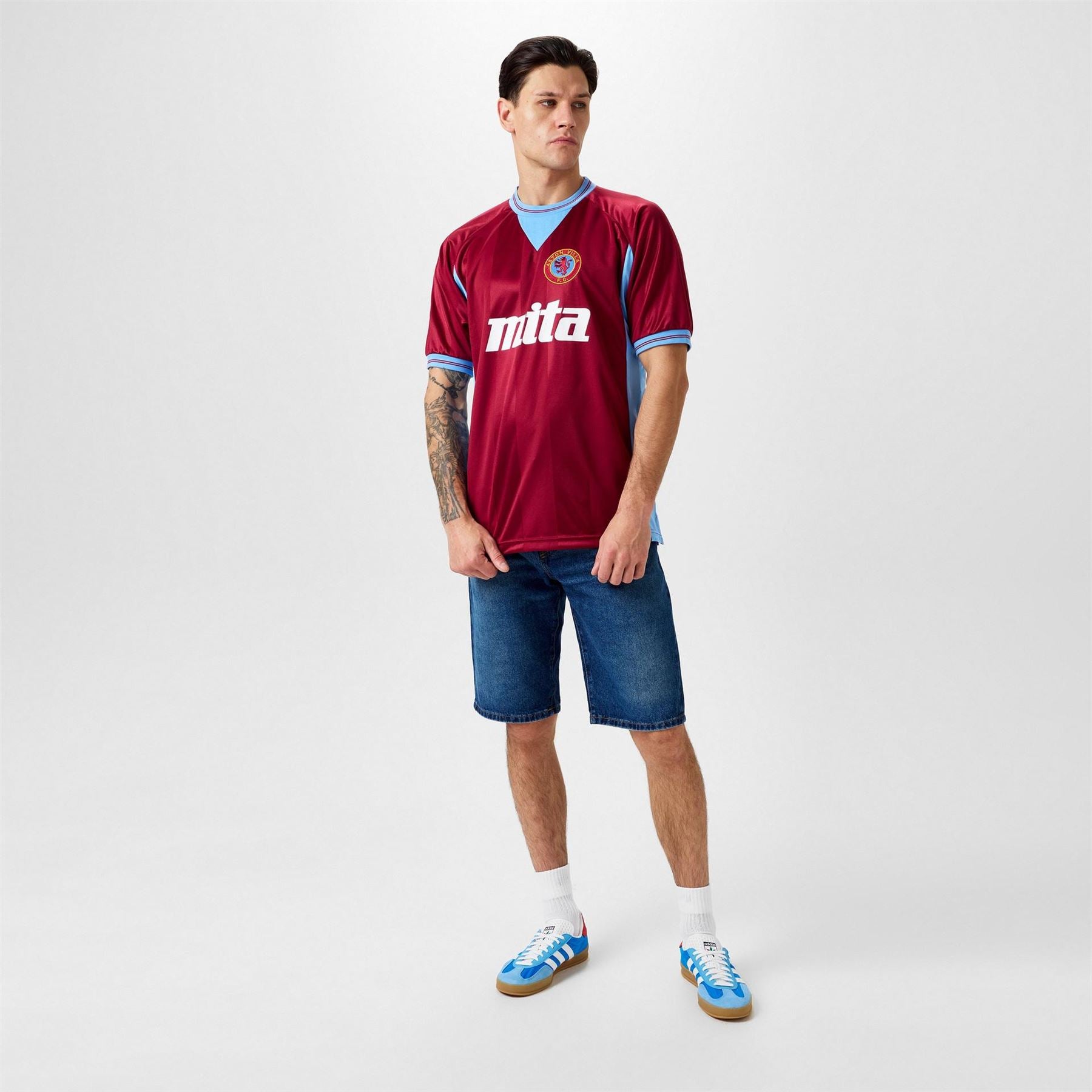 Score Draw Aston Villa Licensed Retro Football Shirt