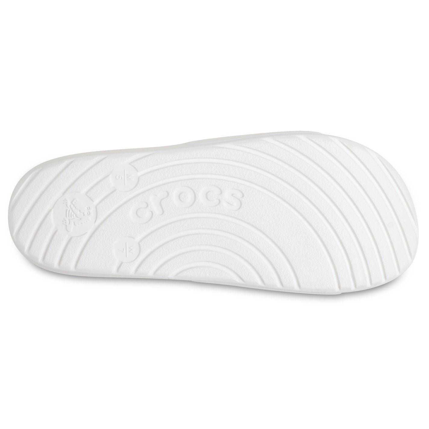 Crocs Logo Print Open Toe Flat Heel Slides