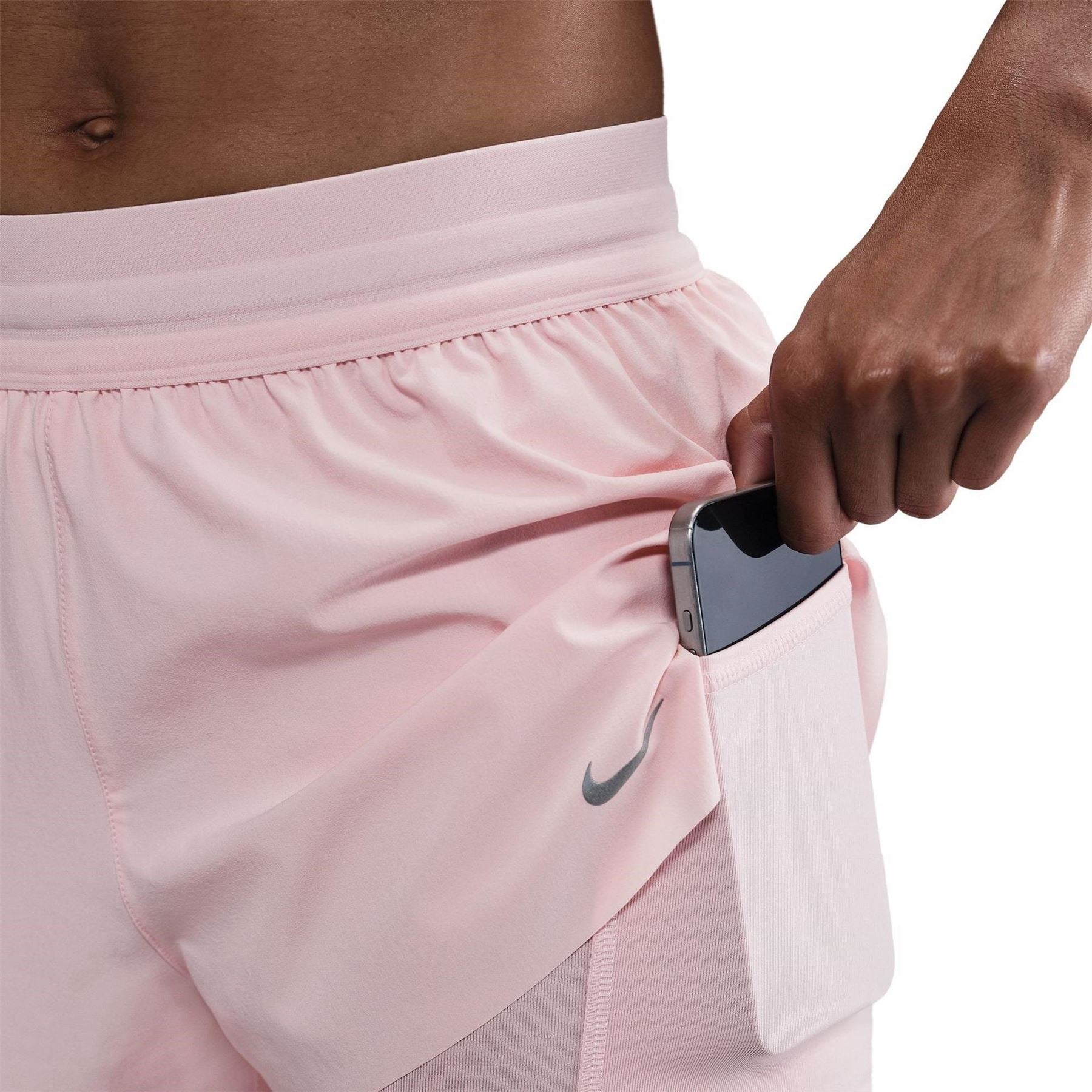 Nike Womens Dri Fit Swift Mid Rise 3 2 In 1 Shorts