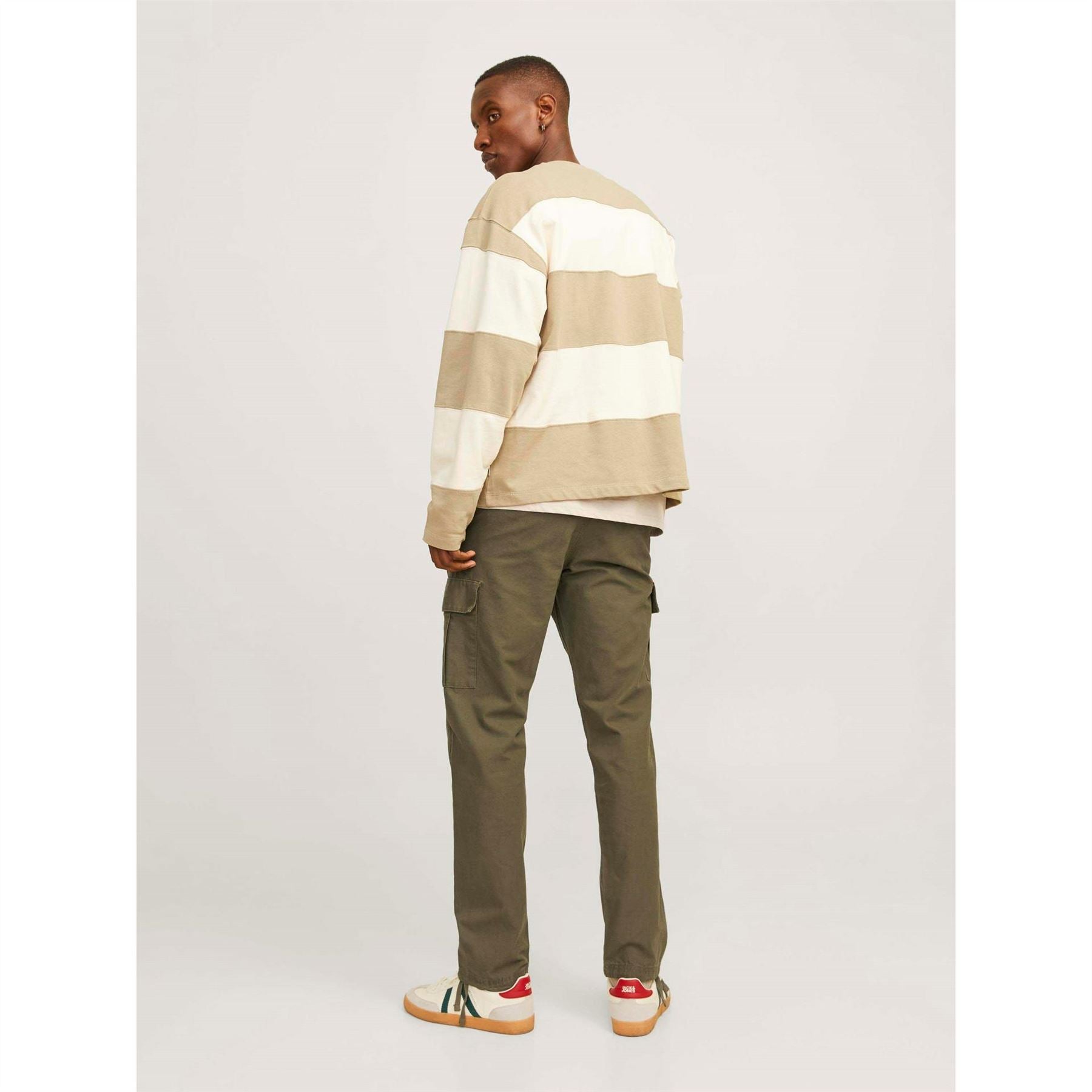 Jack and Jones Kane Barkley Solid Patterned Cargo Pants