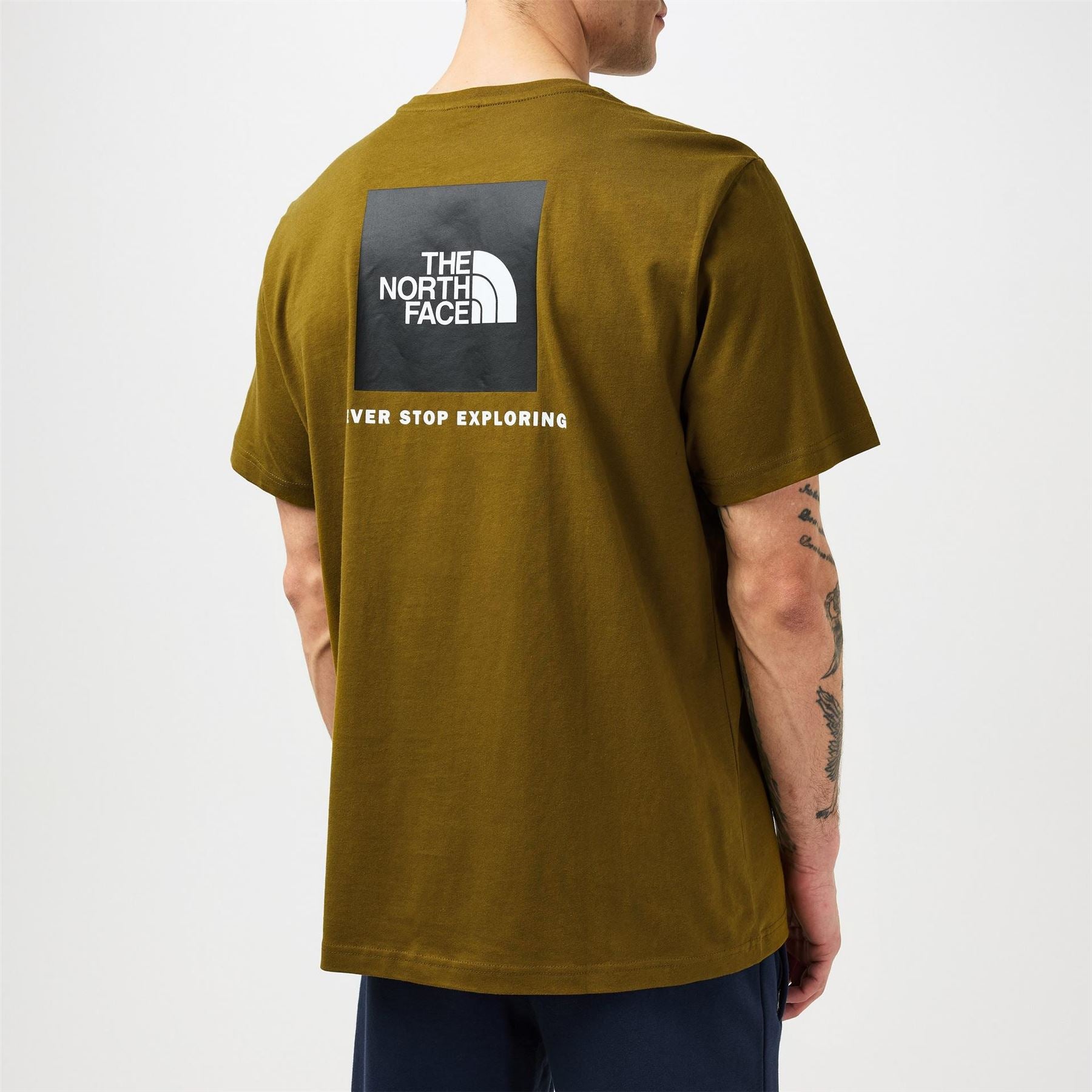 The North Face North Face M S S Box Nse Tee Moss Green Tnf bl