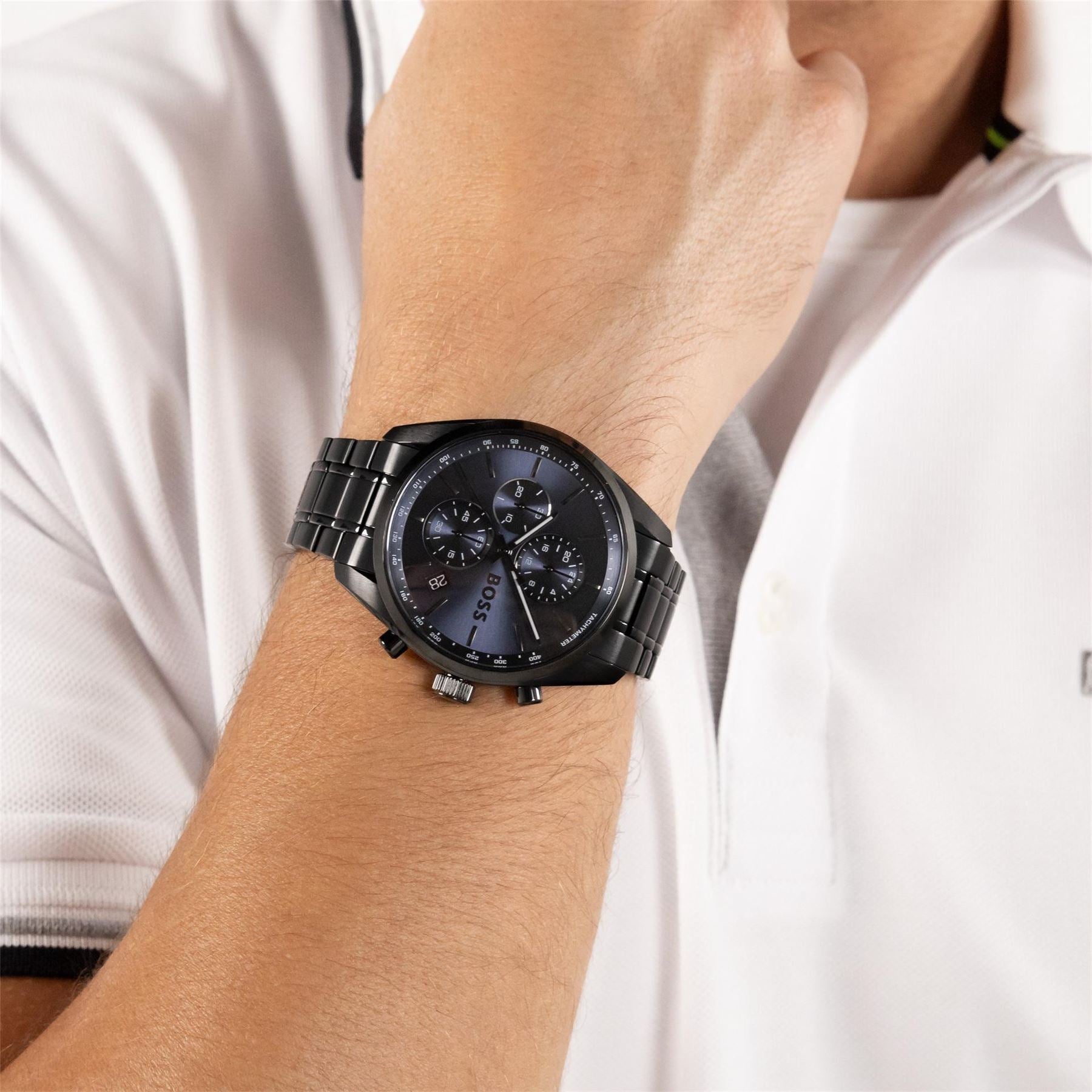 Boss Grand Prix 44 Chrono Black Ip Watch