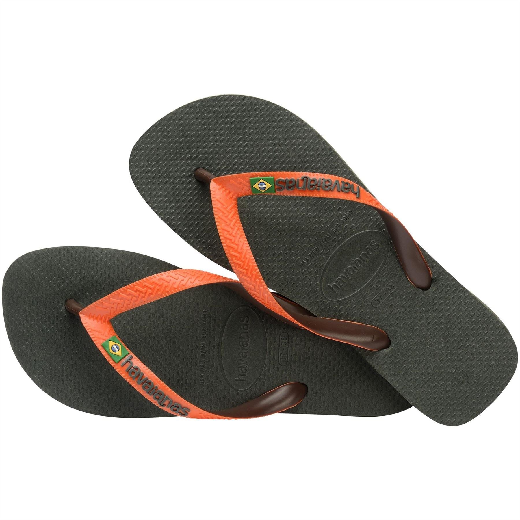 Havaianas Womens Hav. Brasil Mix Leaf Green Marine B Flip Flops