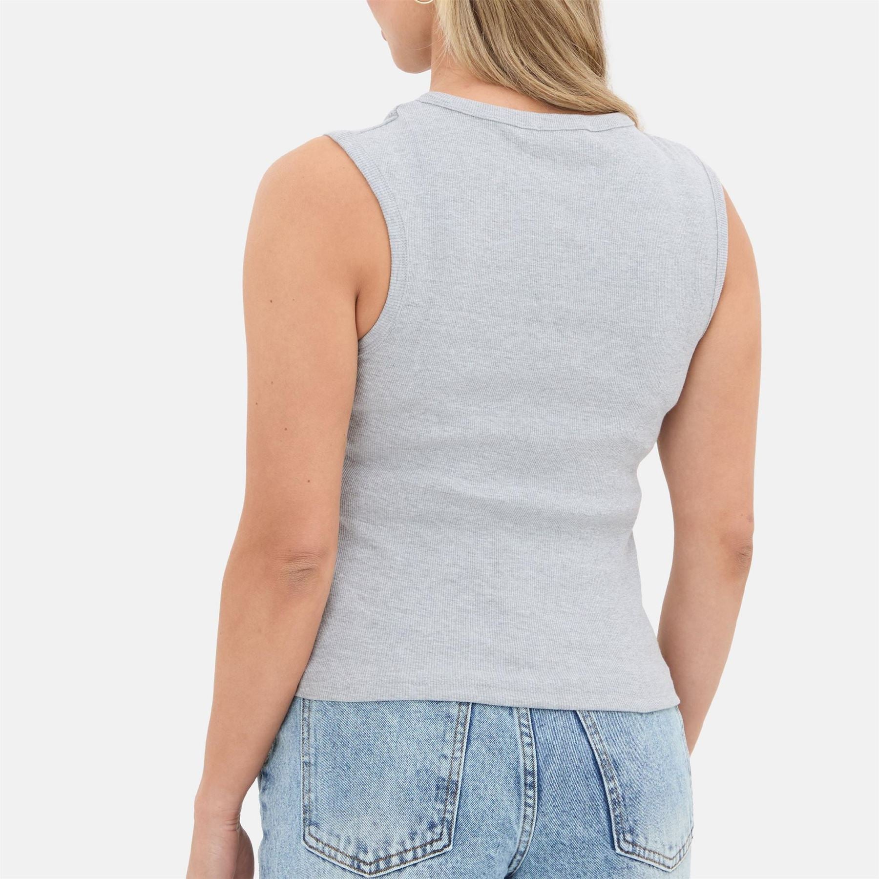 I Saw It First Sleeveless Button Front Top