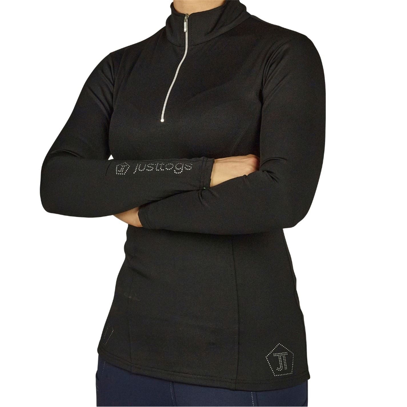 Just Togs Freedom Base Zip Neck Slim Fit Athletic Top