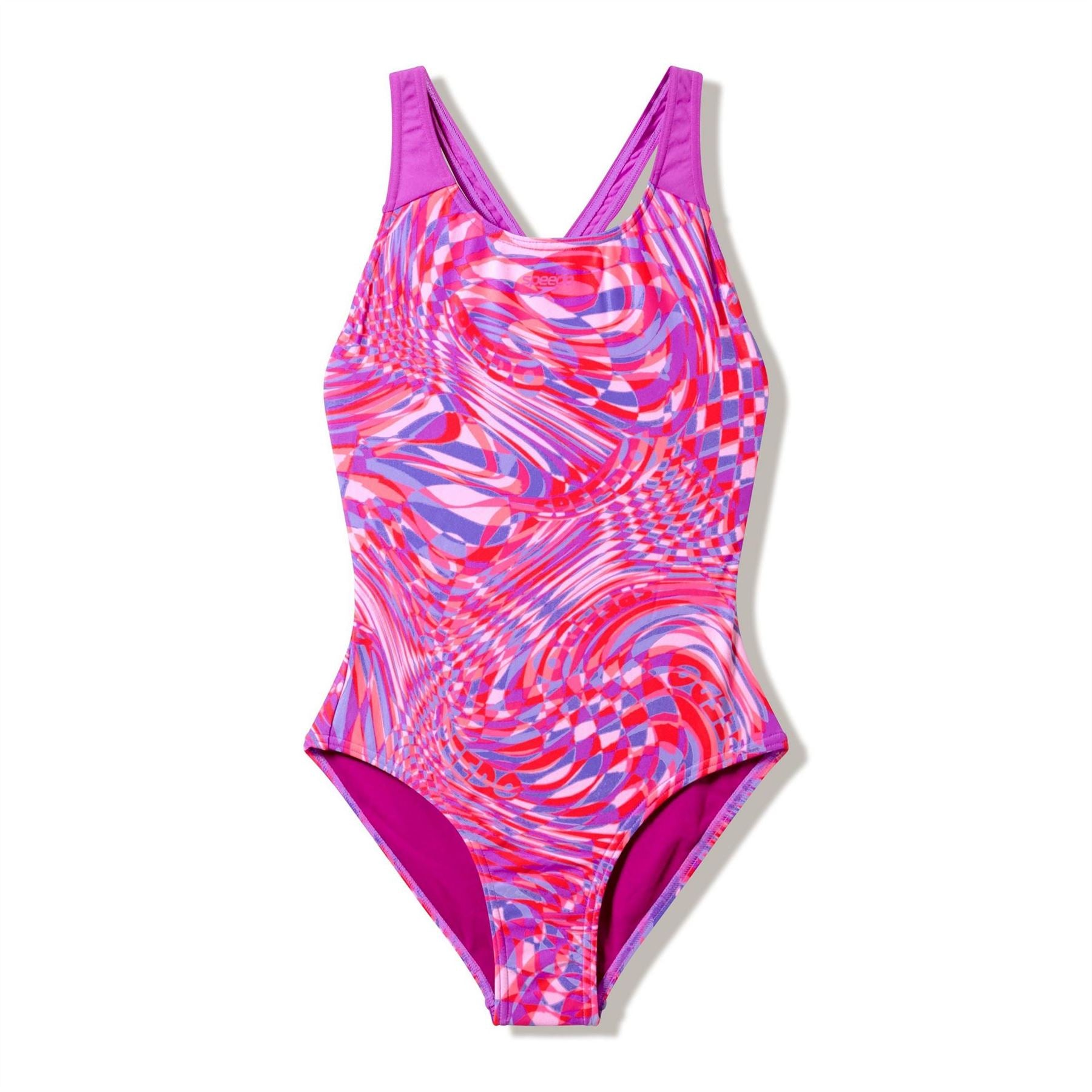 Speedo Psychedelic Patterned Snug Fit Swimsuit