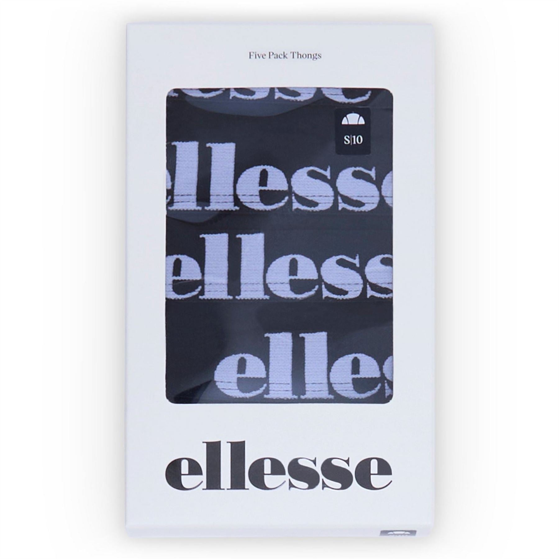 Ellesse 5 Pack All Over Logo Thong