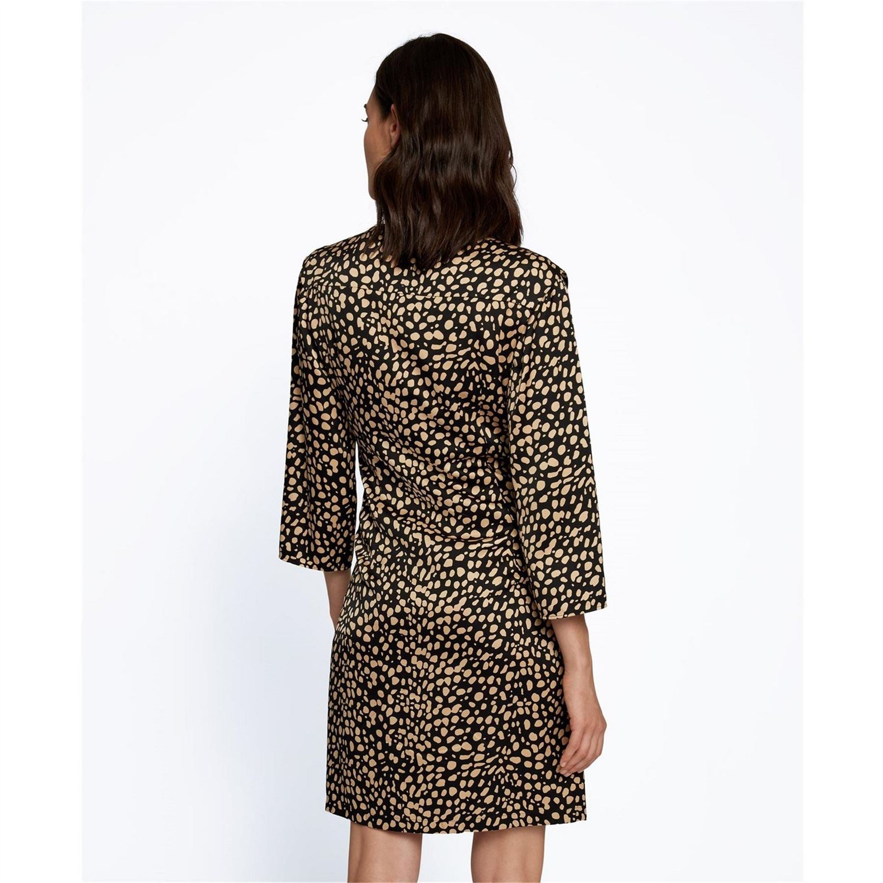 Boss Denot Long Sleeve All Over Print Dress