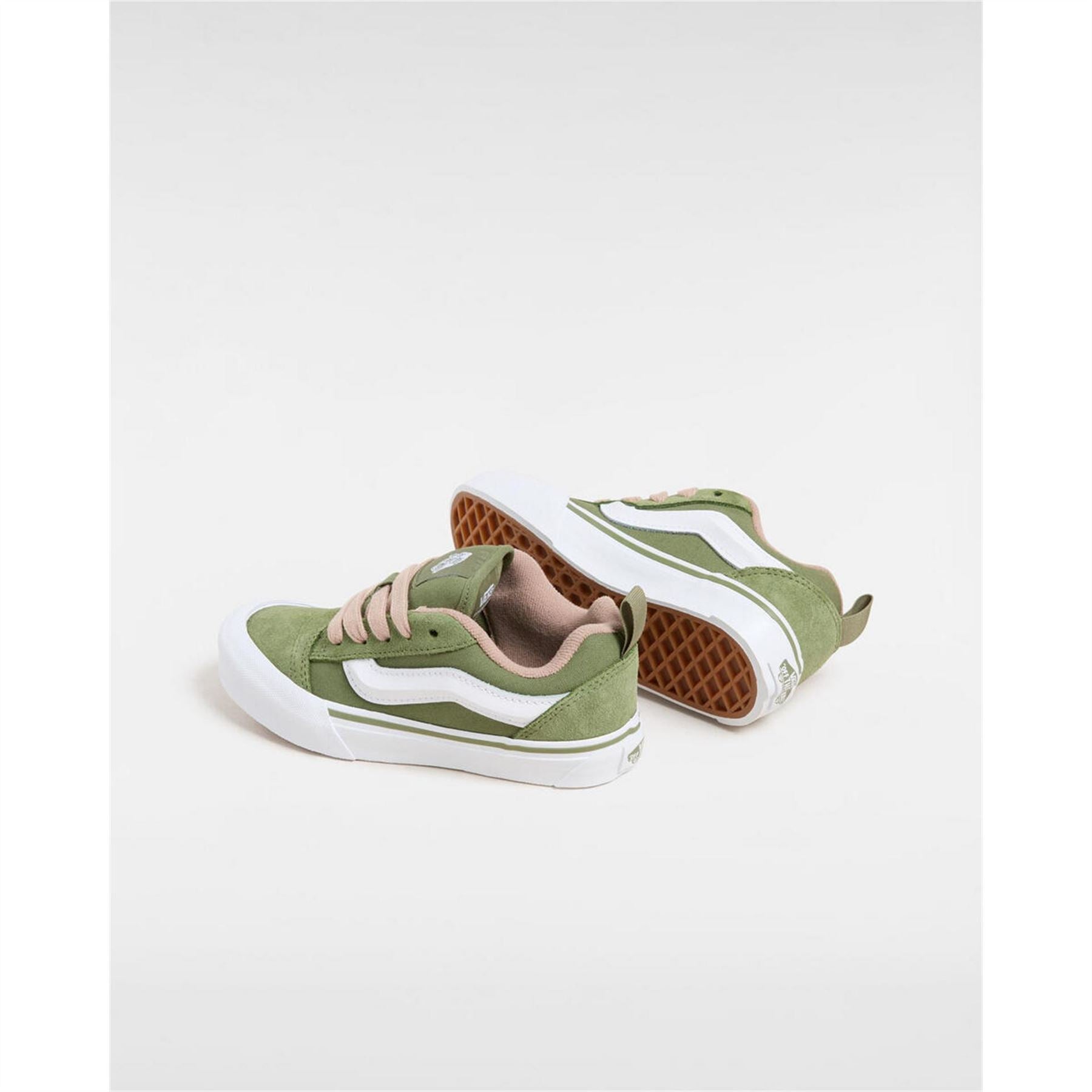 Vans Kids Knu Skool Retro Sport Green Marshma Canvasas Trainers