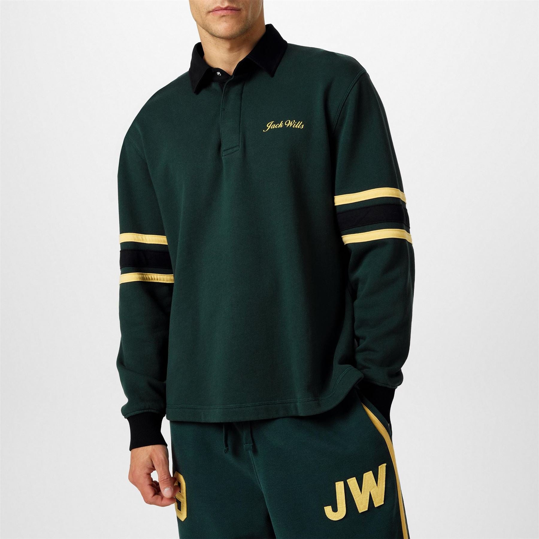 Jack Wills Stripe Relaxed Fit Athletic Sweater