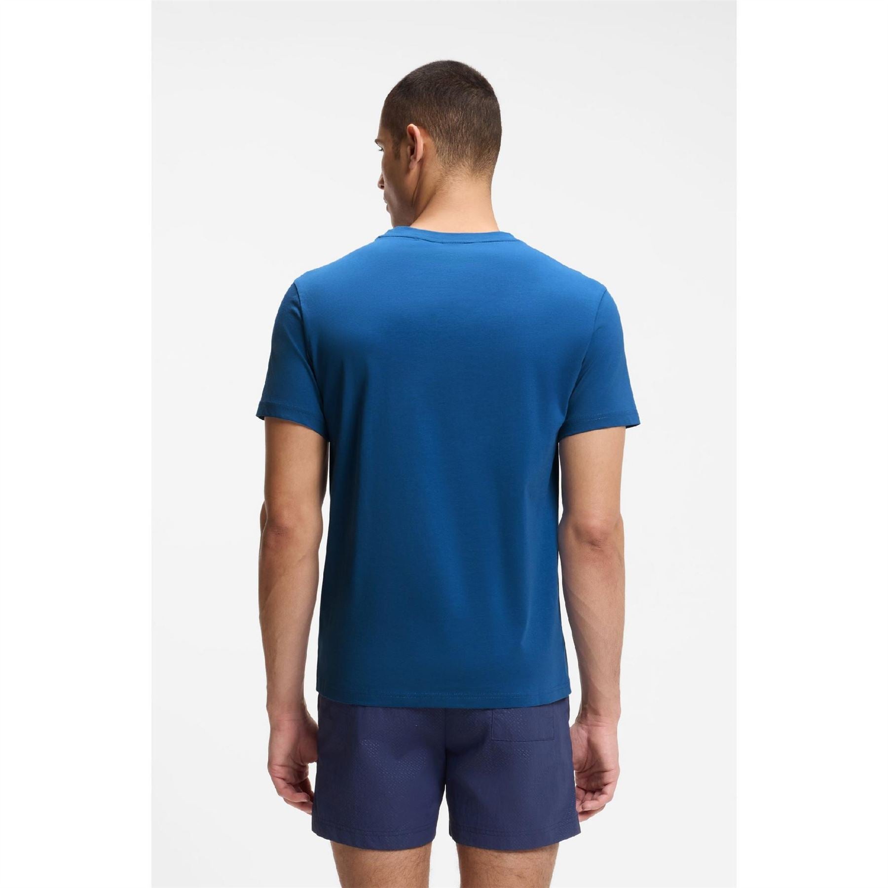 Boss Wordmark Central Logo Crew Neck Short Sleeve T-Shirt