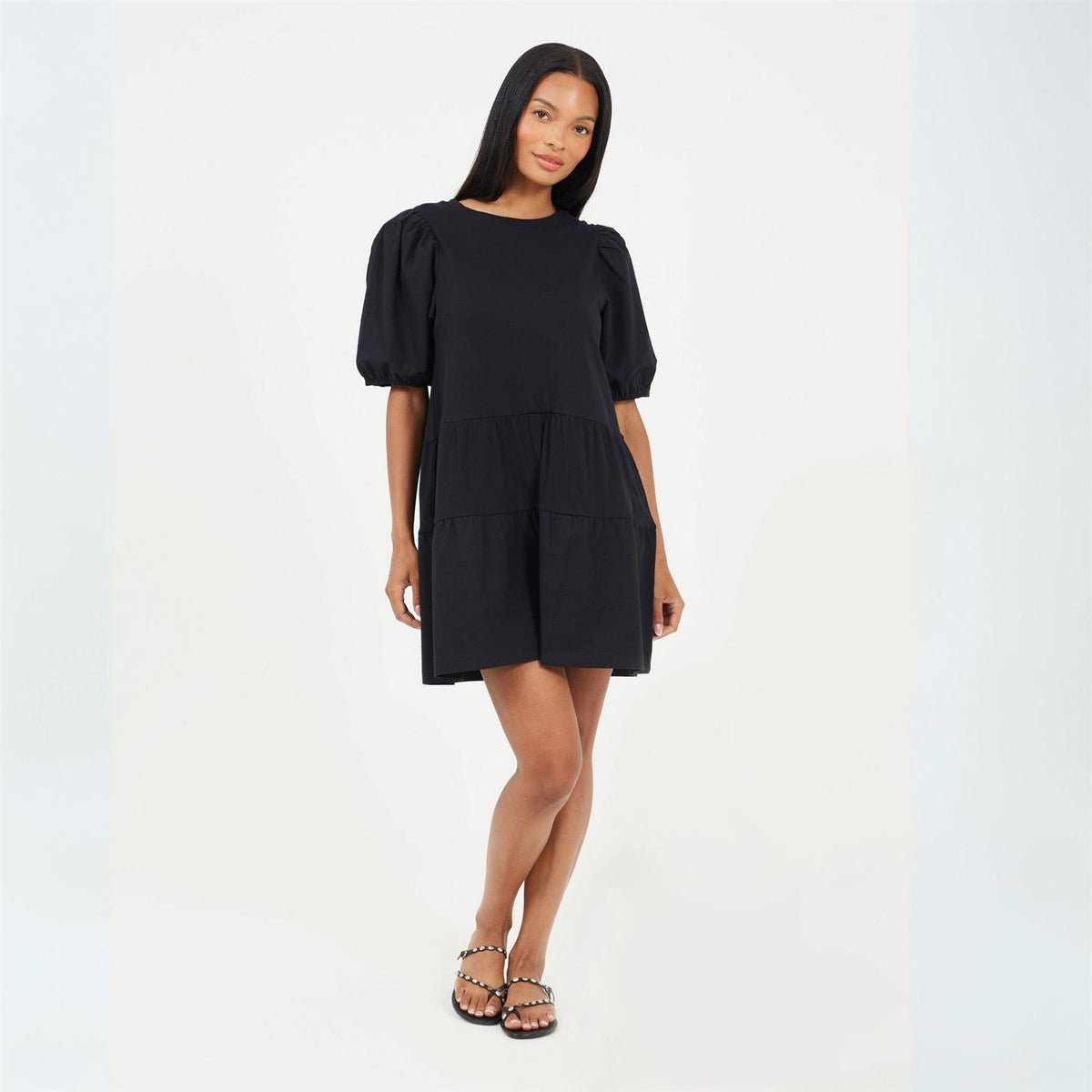 Brave Soul Crew Neck Short Sleeve Mini Dress