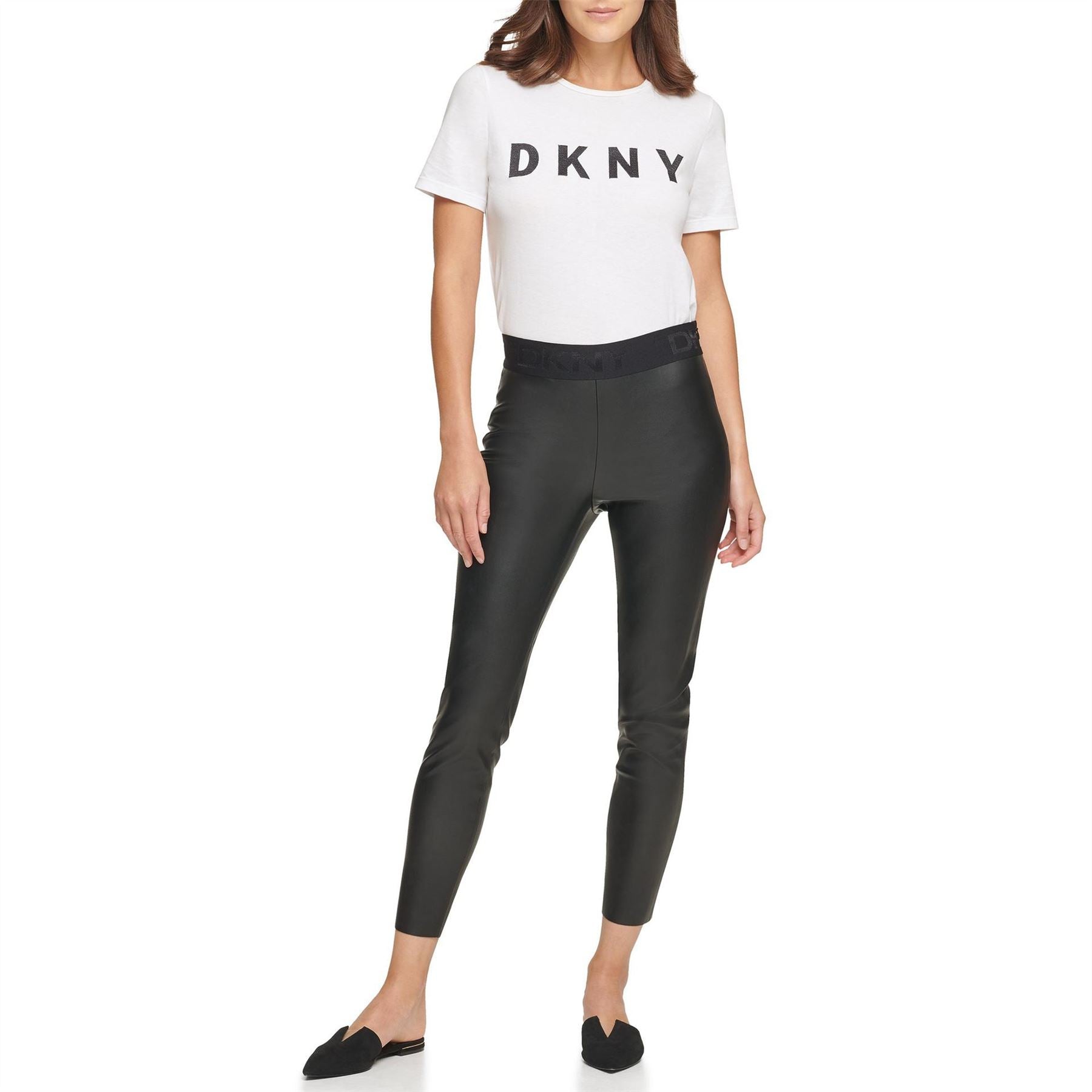 DKNY Leather Leggings