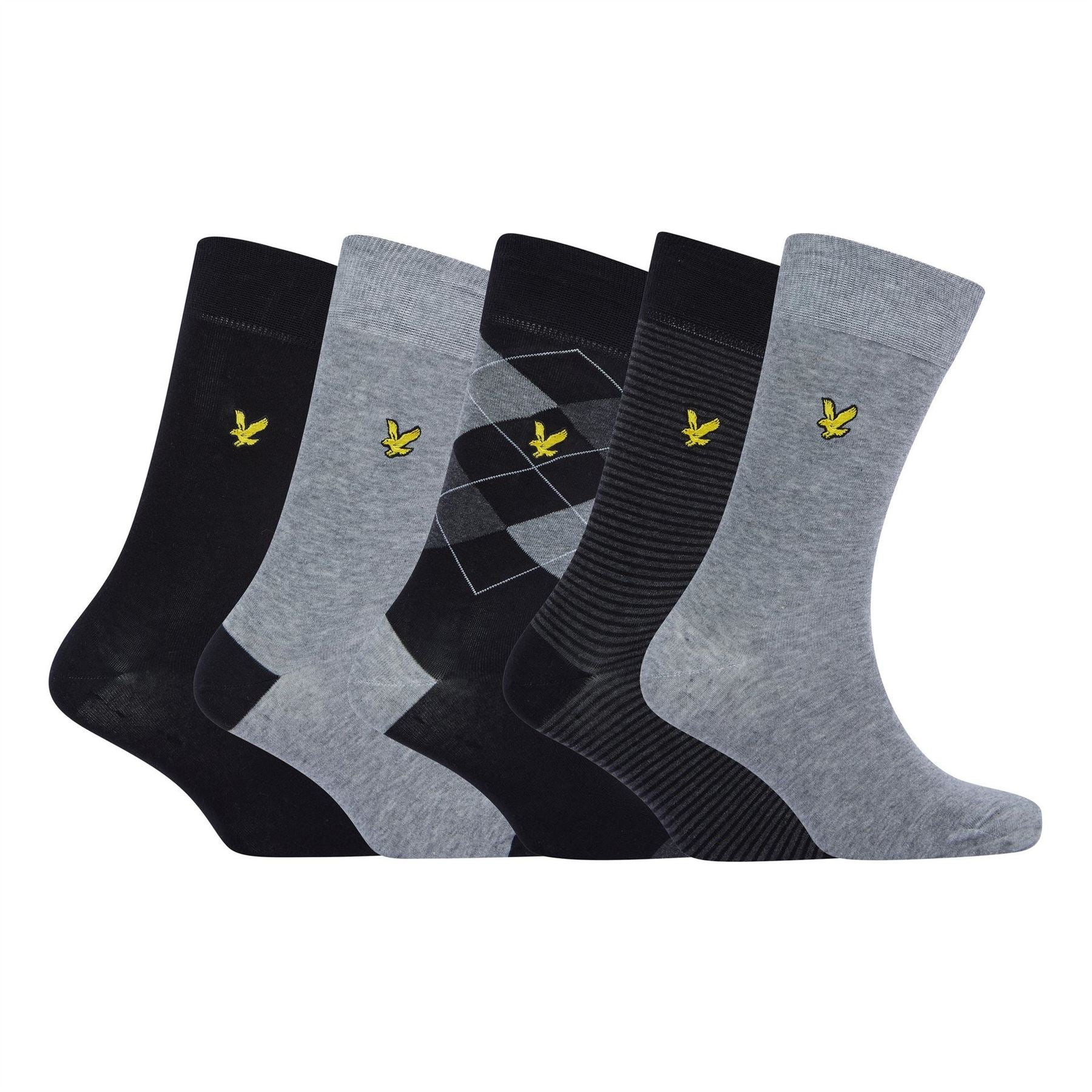 Lyle and Scott 5 Pack Mix Crew Socks