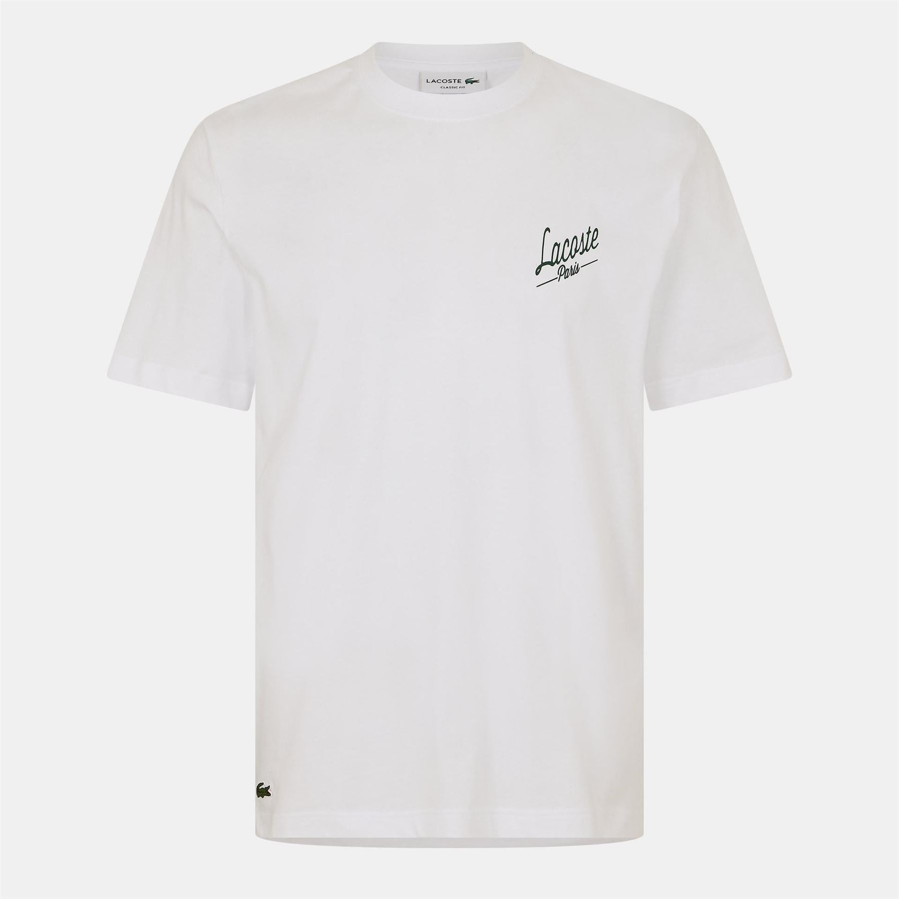 Lacoste Lacoste Lettering Graphic Crew Neck Short Sleeve T-Shirt