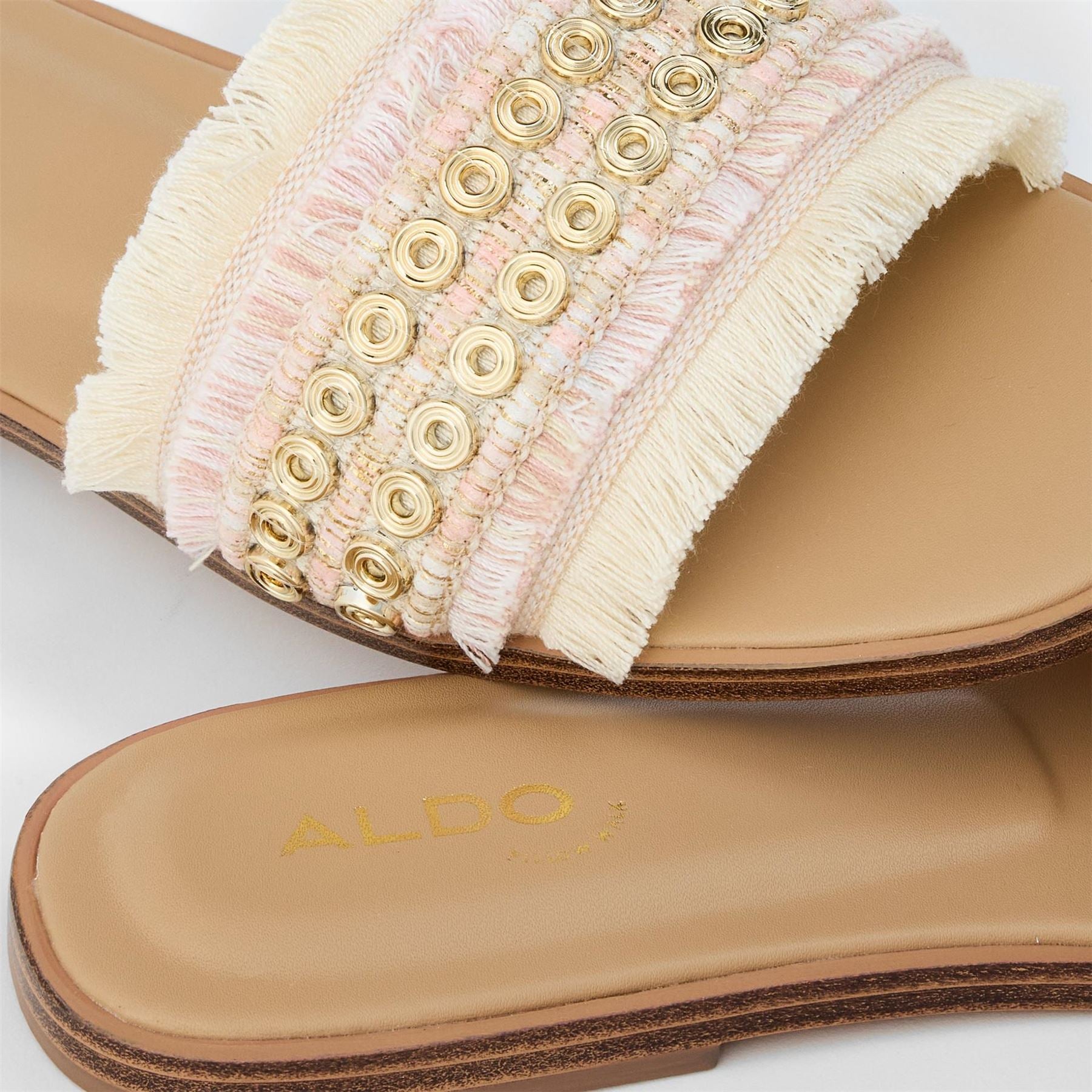 Aldo Flat Heel Open Toe Slide Sandals