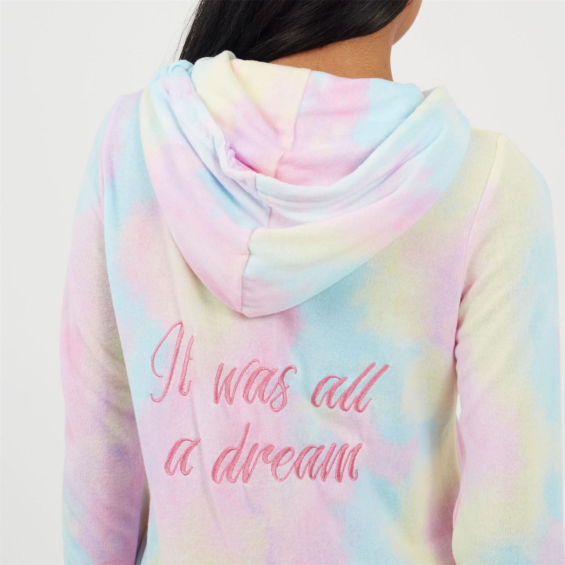 Brave Soul Tie Dye Slim Fit Onesie With Back Embroidery