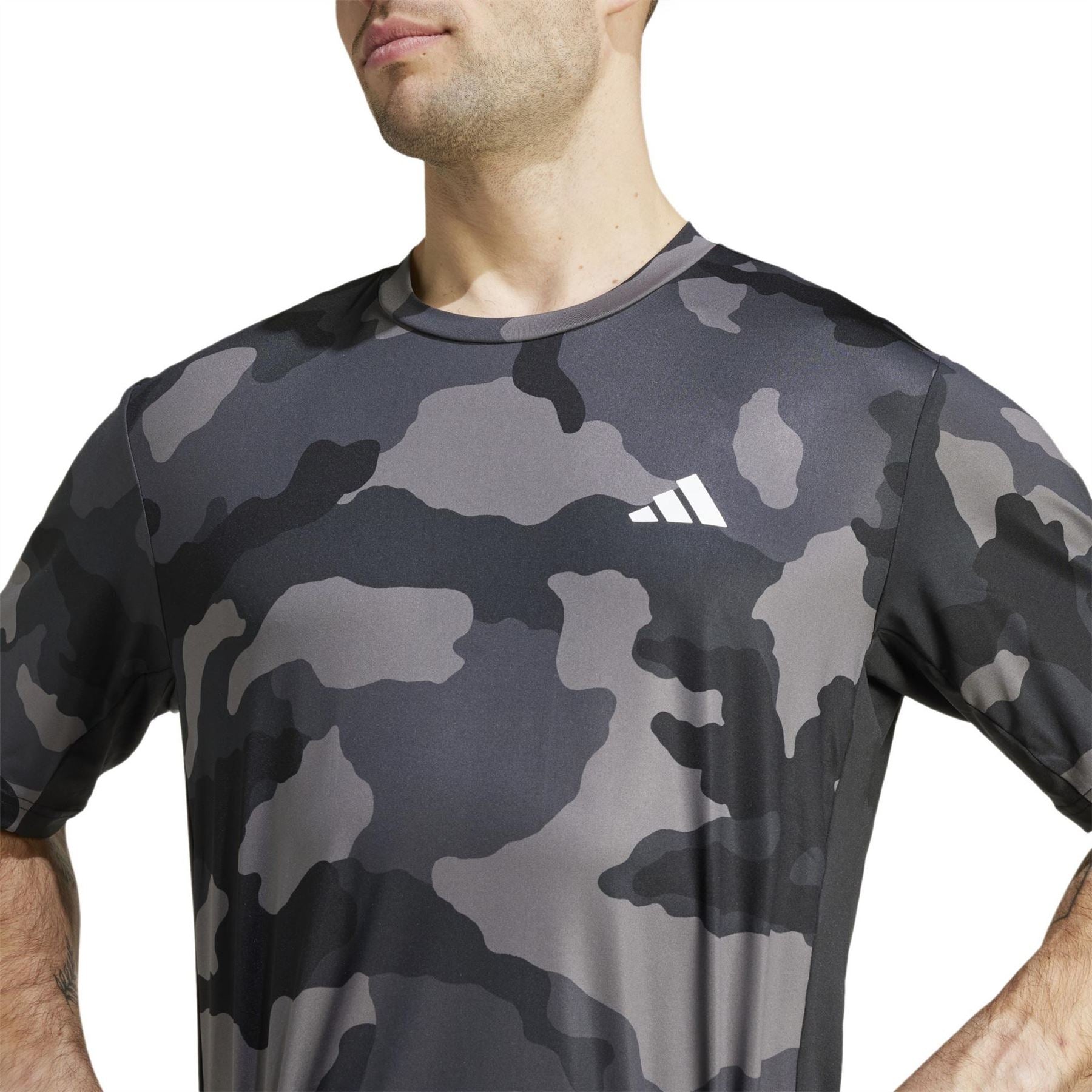 adidas Camo Crew Neck Short Sleeve T-Shirt