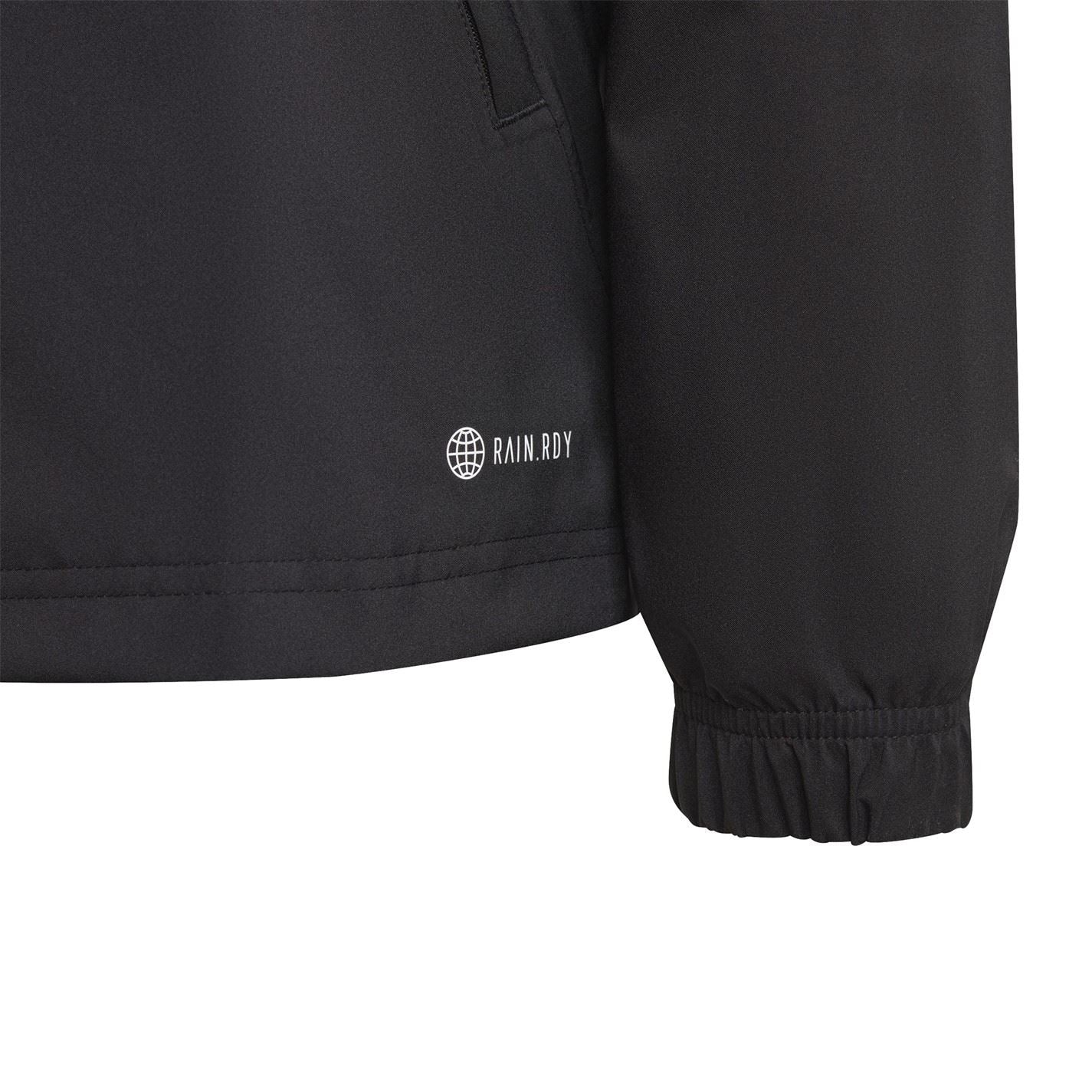 adidas Three Stripes Full Zipper Rain Jacket with Zipped Pocket