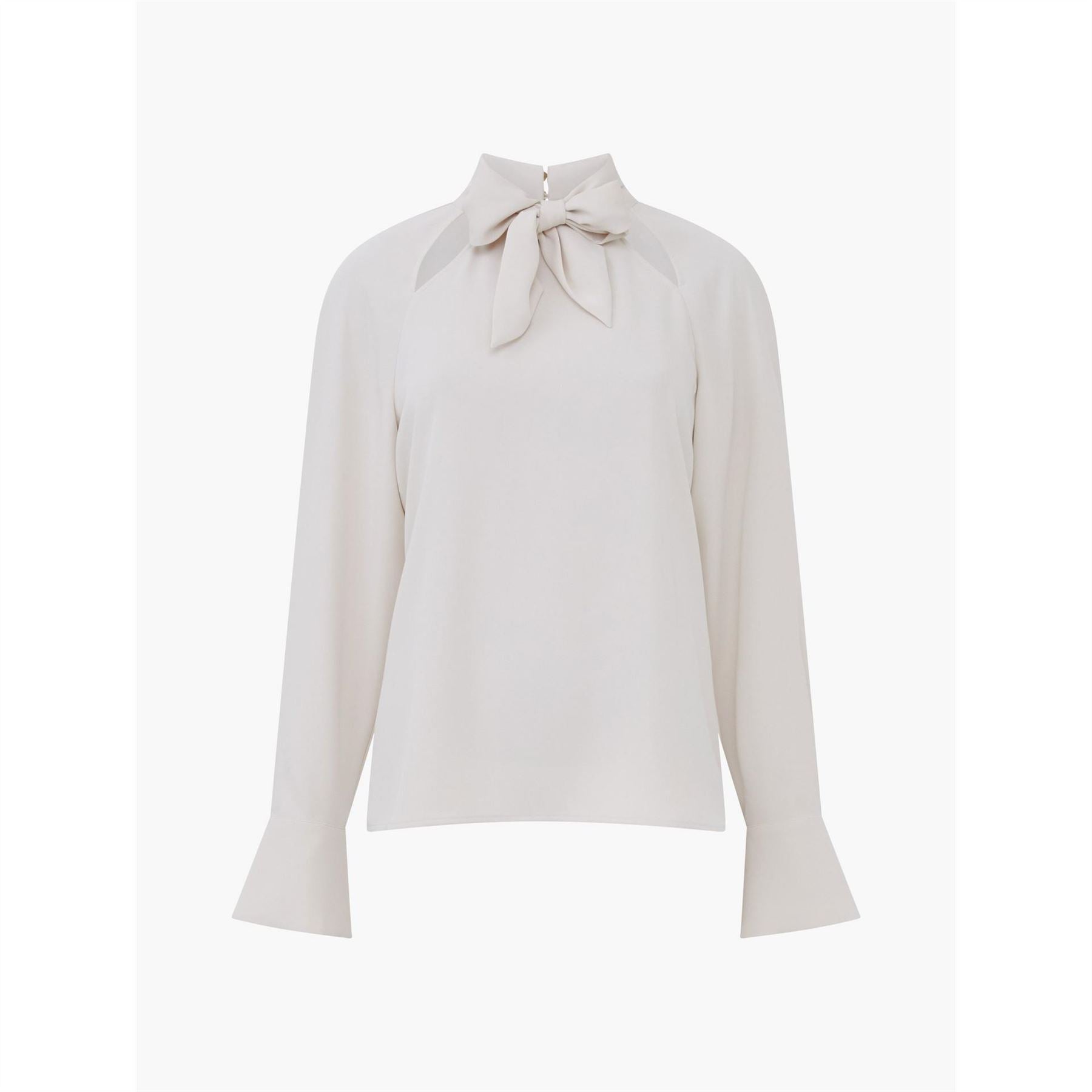 French Connection Tie Neck Long Sleeve Regular Fit Blouse
